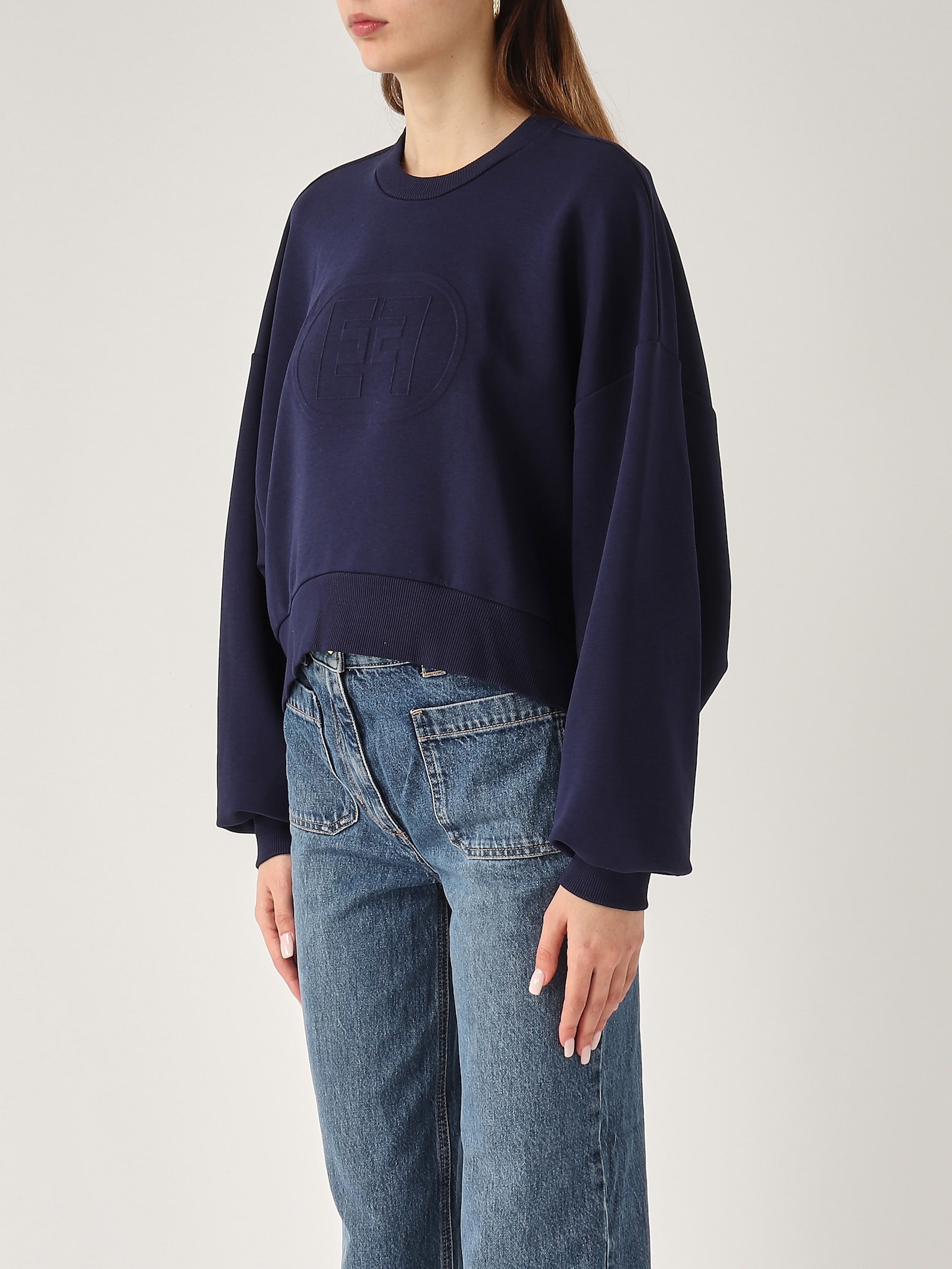 Elisabetta Franchi Cotone Hoodie In Multi