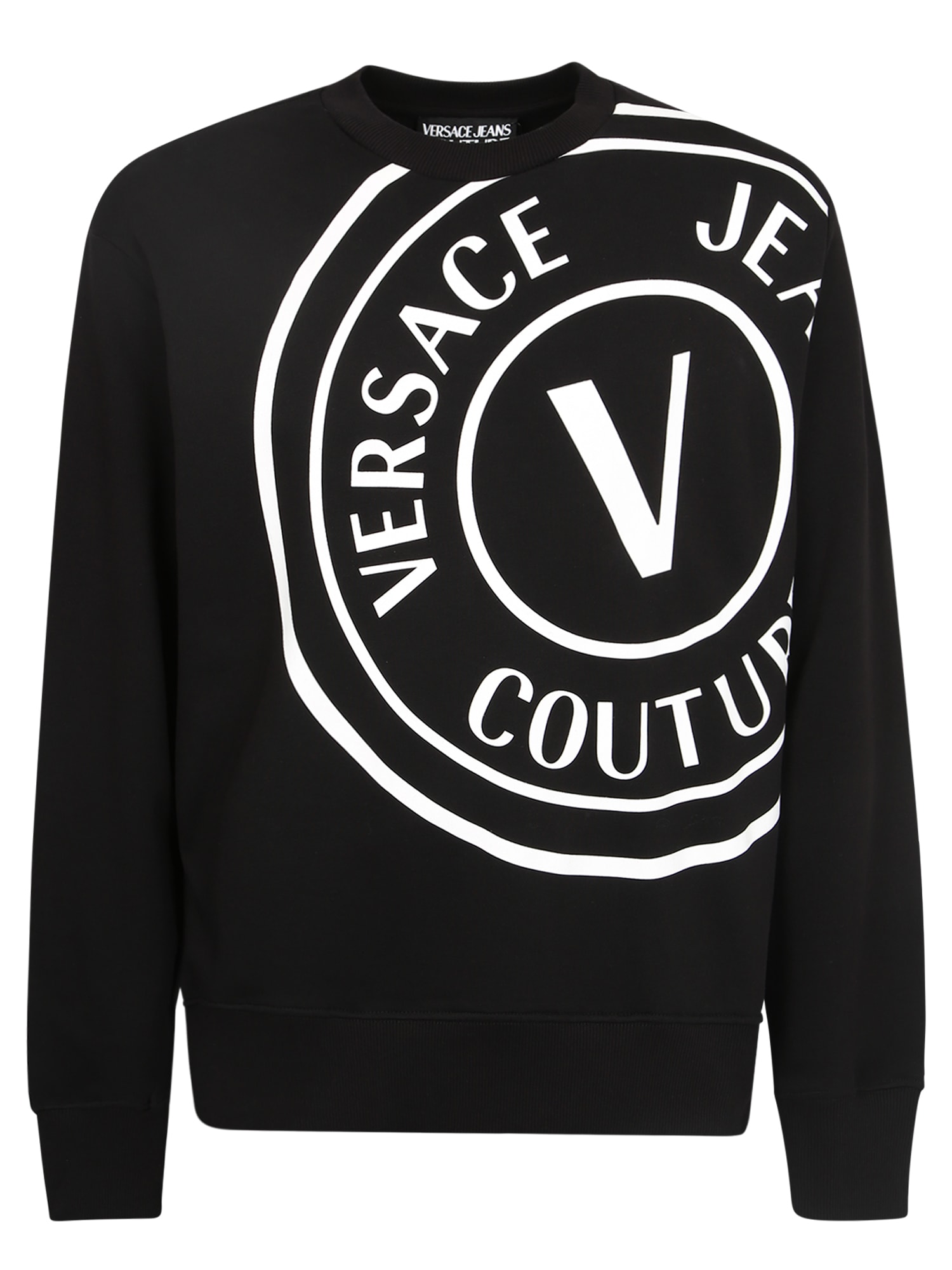 Versace Jeans Couture Logo Print Round Neck Sweatshirt