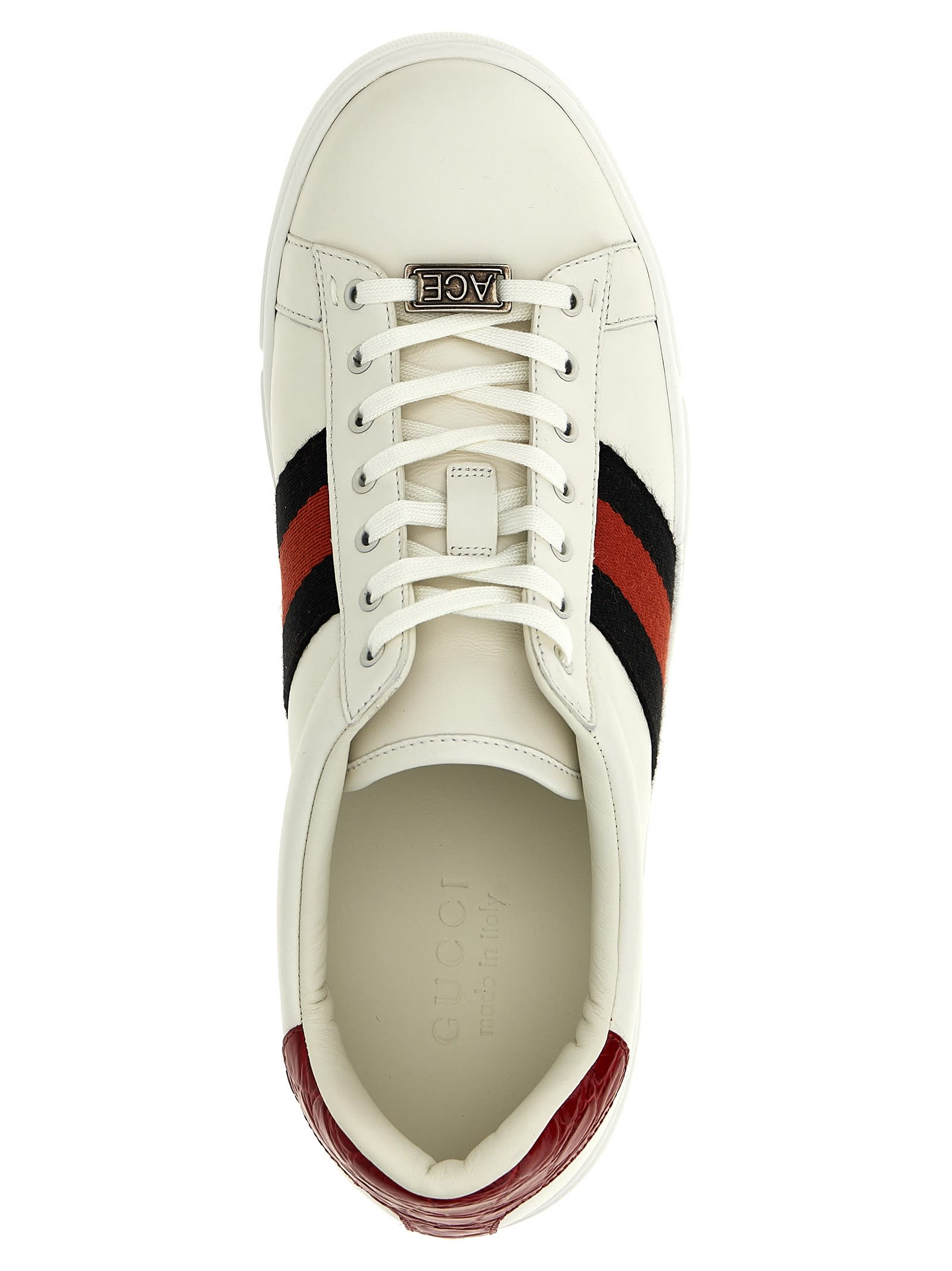 Shop Gucci Ace Sneakers In White