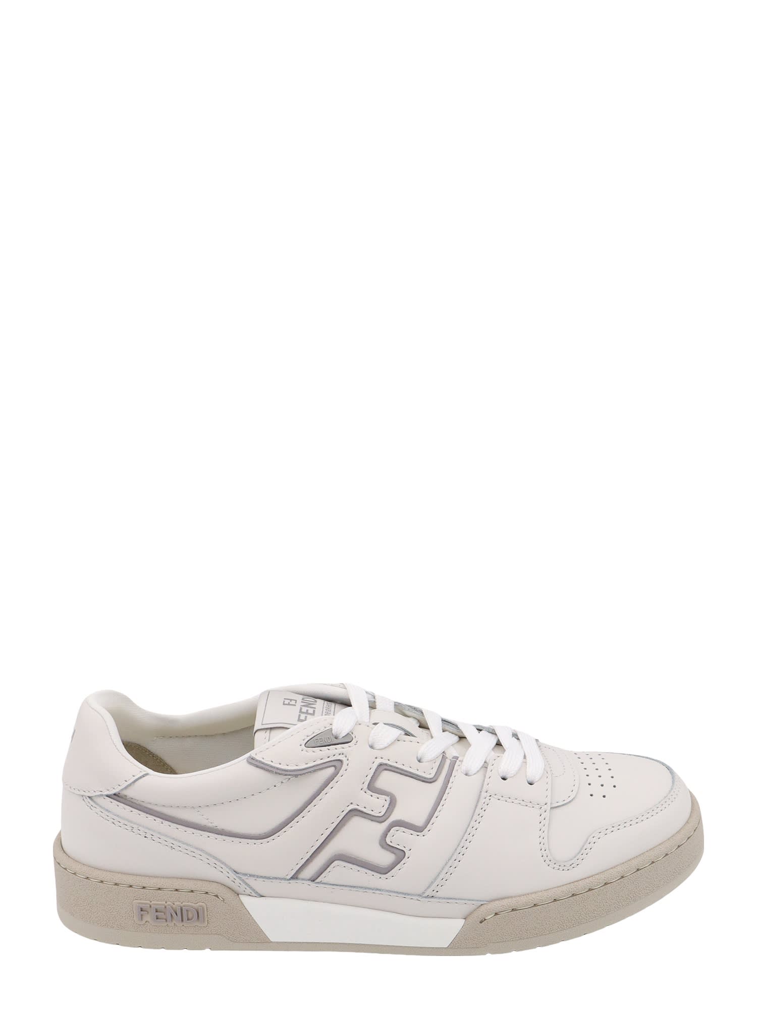 Shop Fendi Match Sneakers In Bianco Grigio