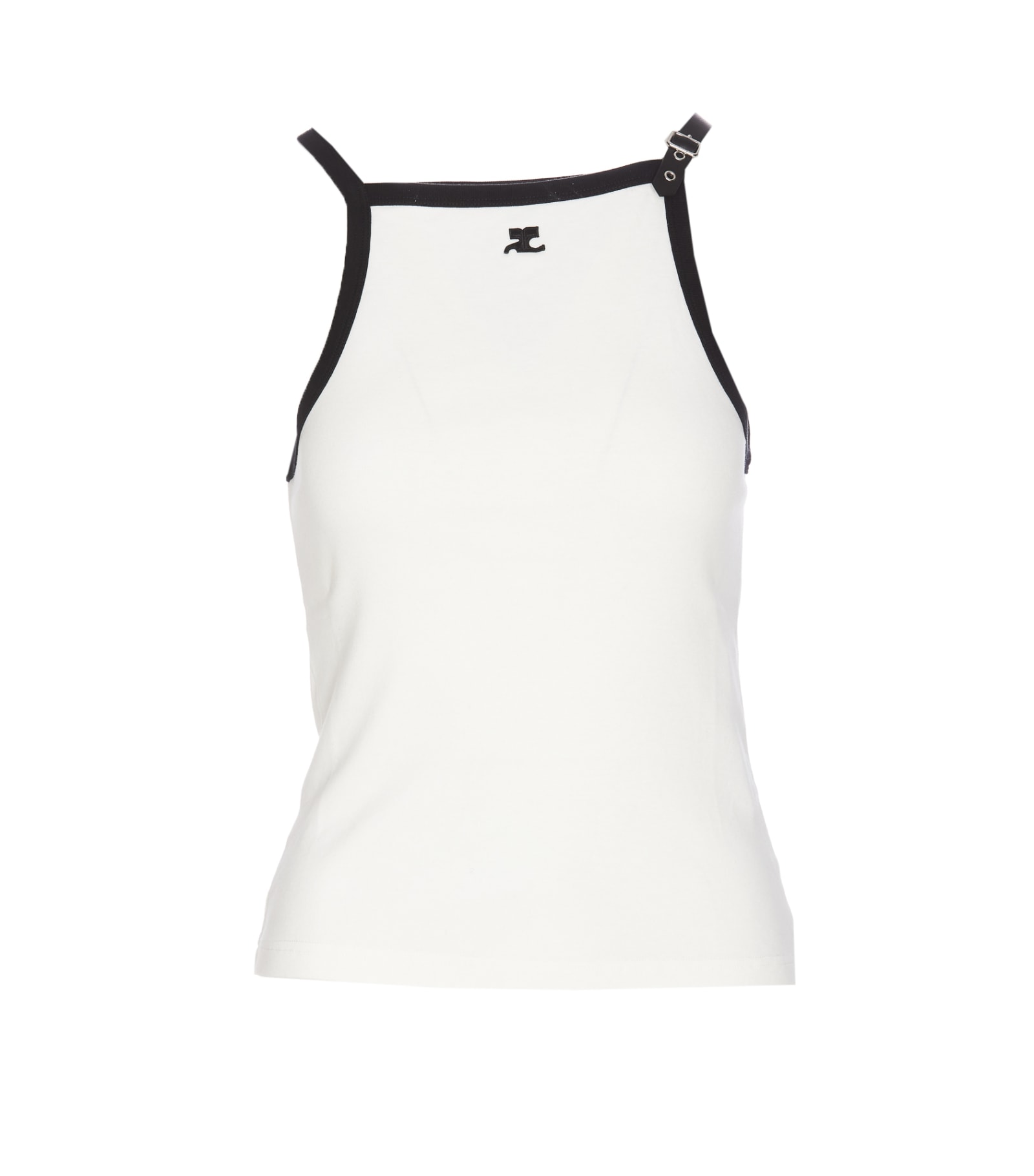 Courrèges Contrast Logo Tank Top