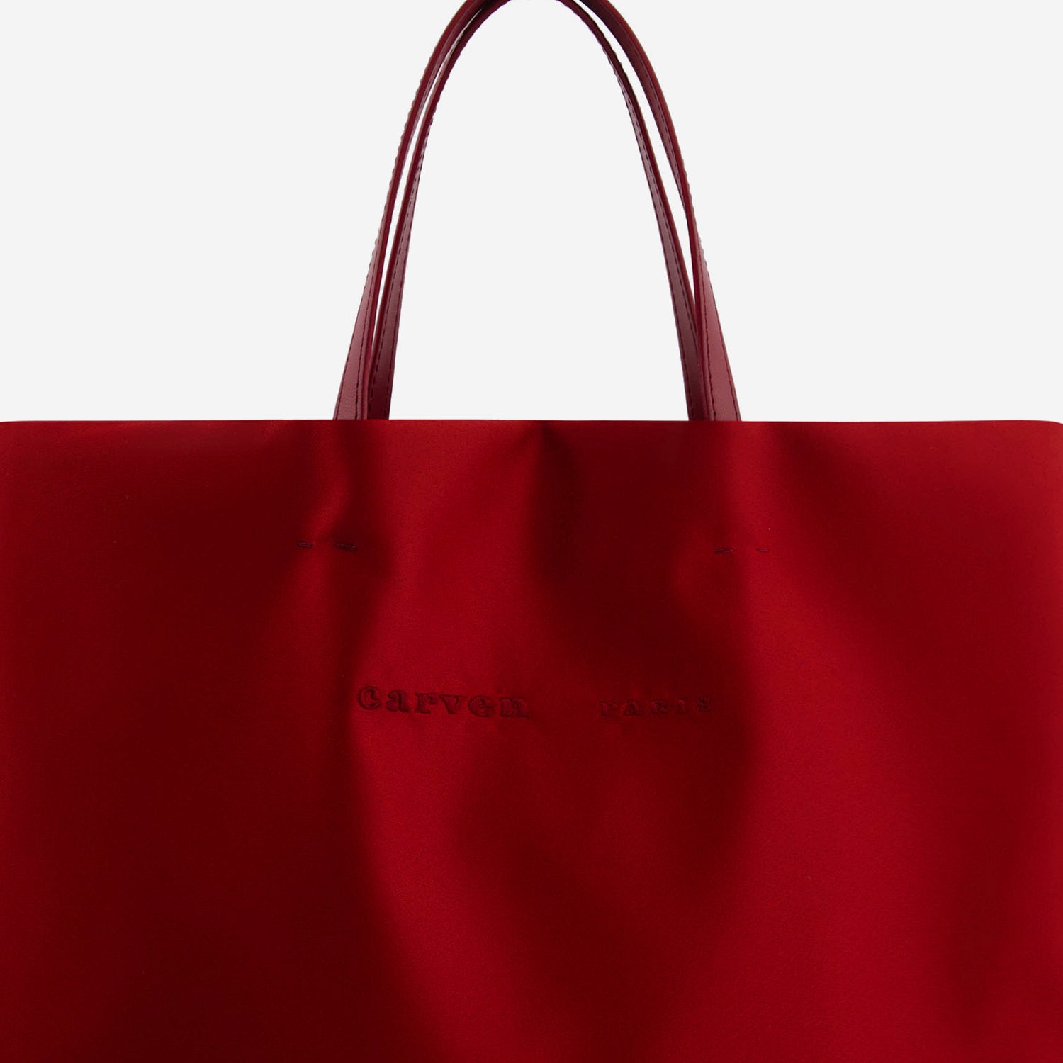 CARVEN SATIN JEANNE TOTE BAG