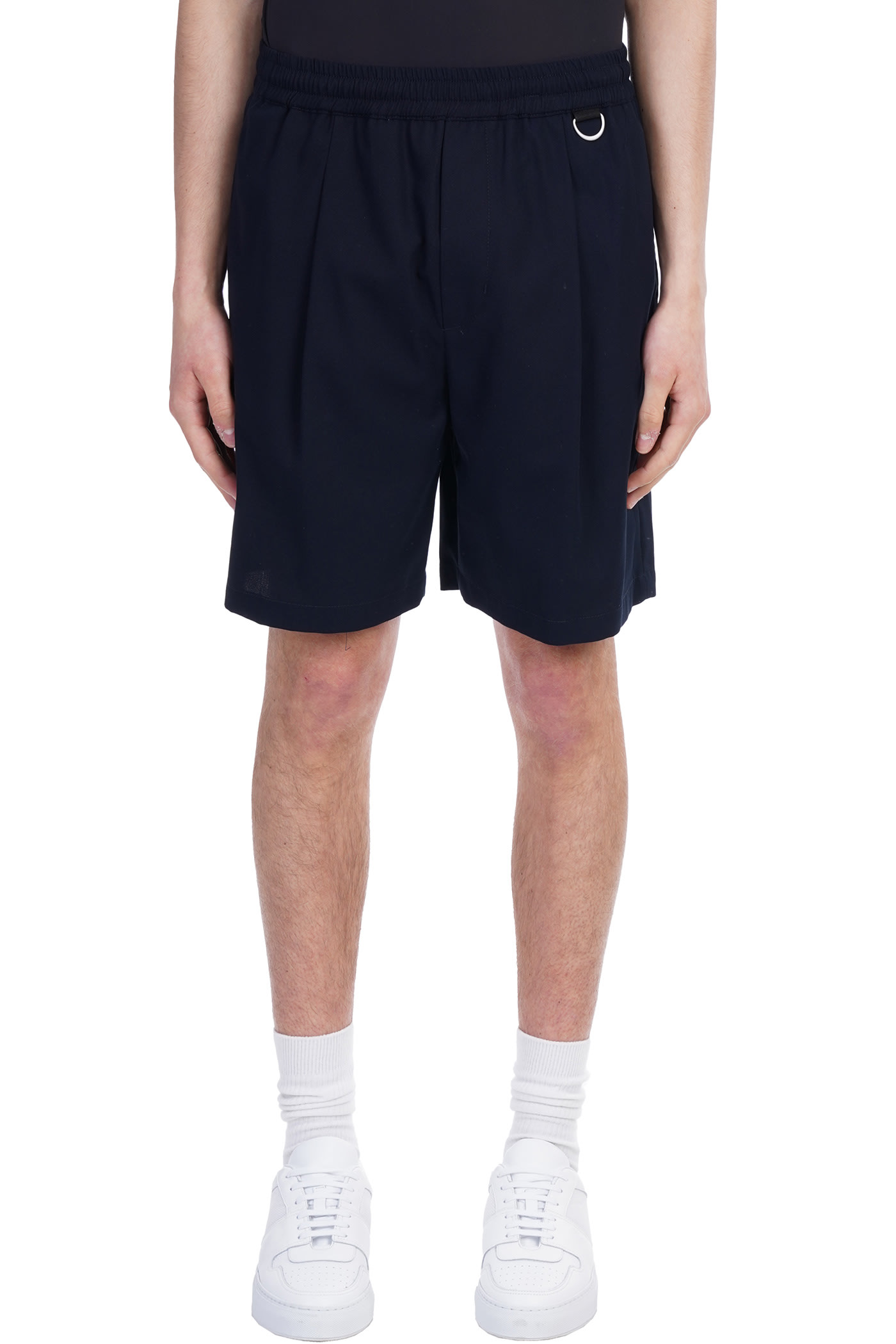 Low Brand Seul Shorts In Blue Cotton