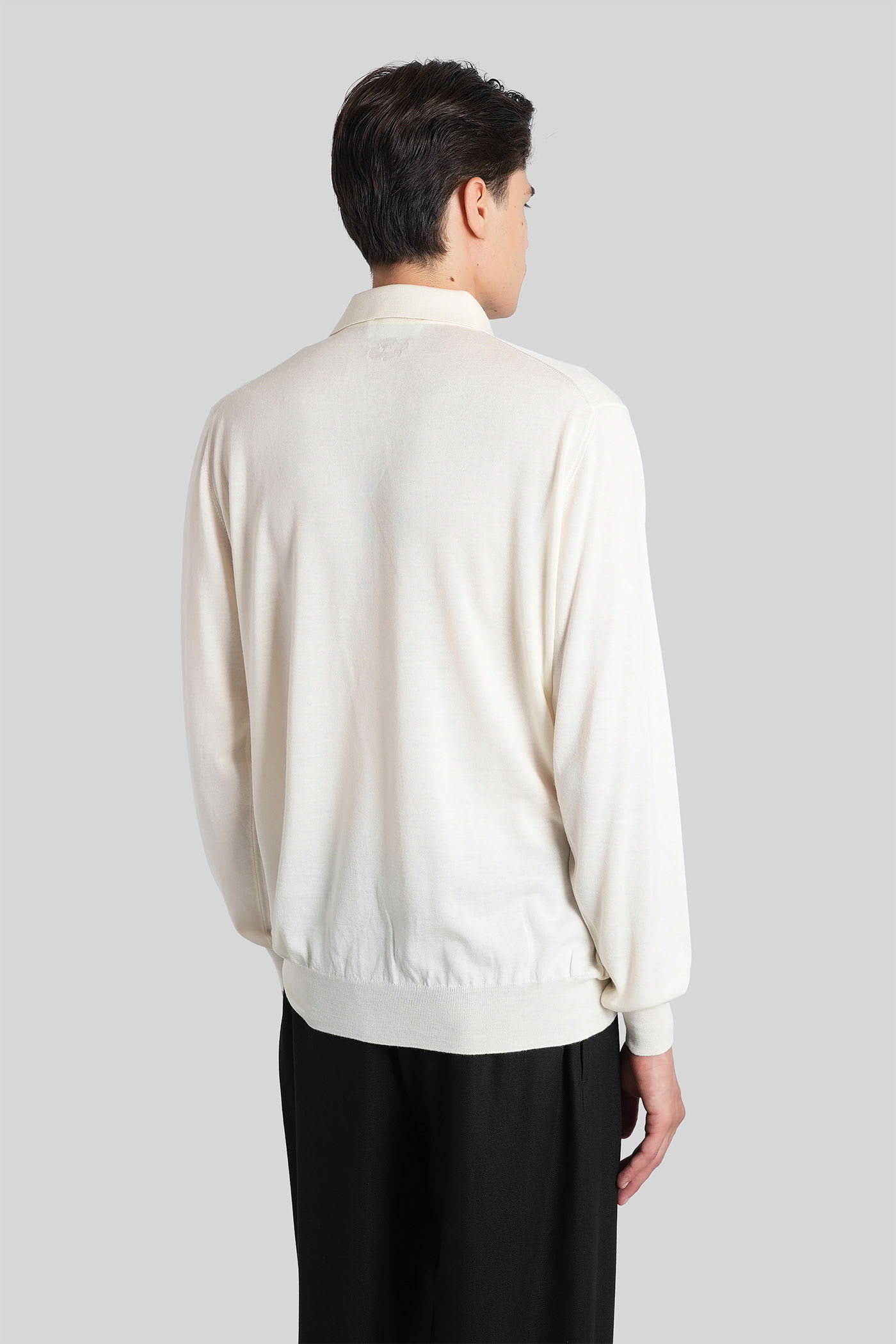 Lardini Polo In Beige Wool In Neutral