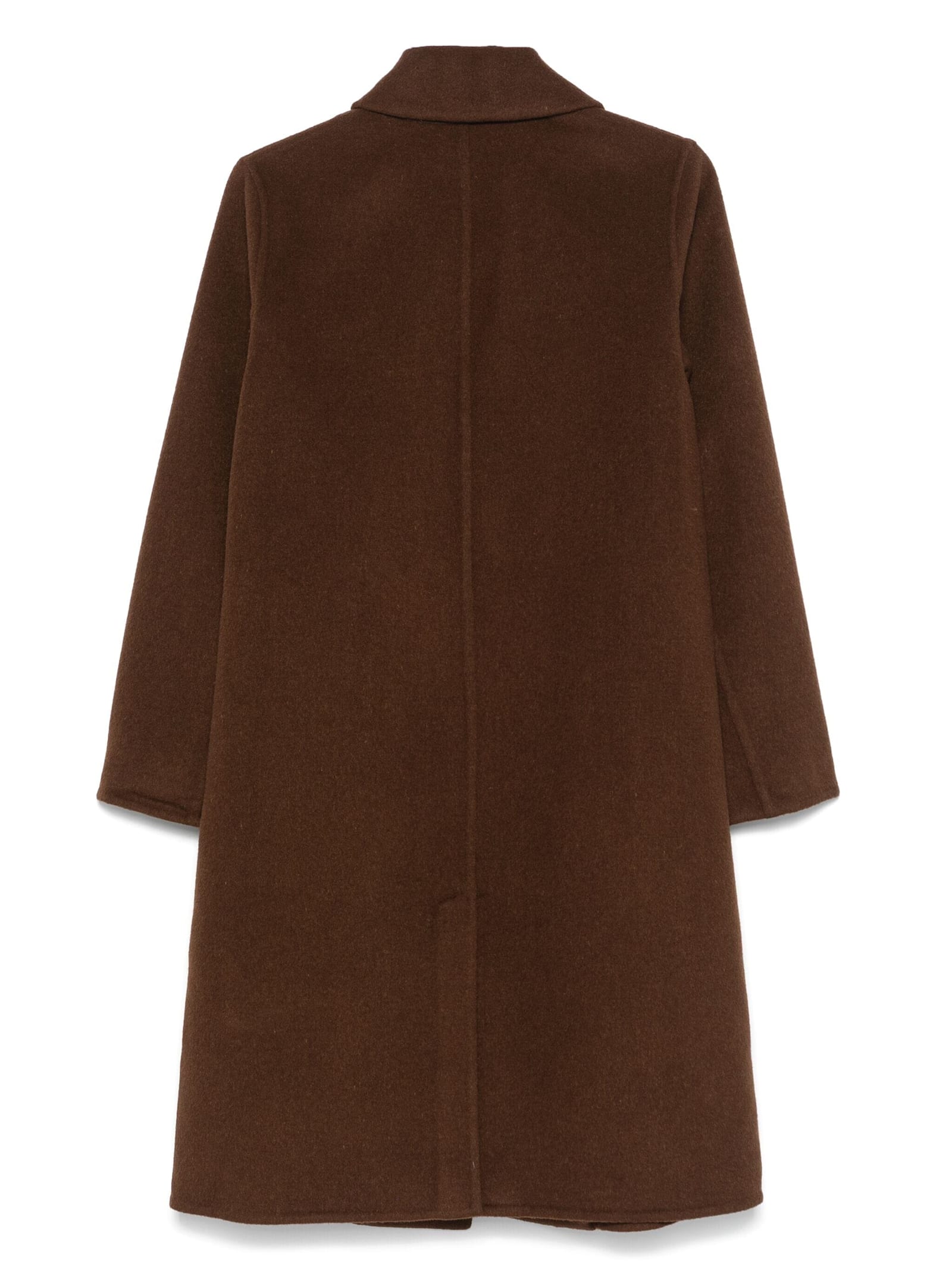 Shop Vince Classic Straight Coat In Dok Deep Oak