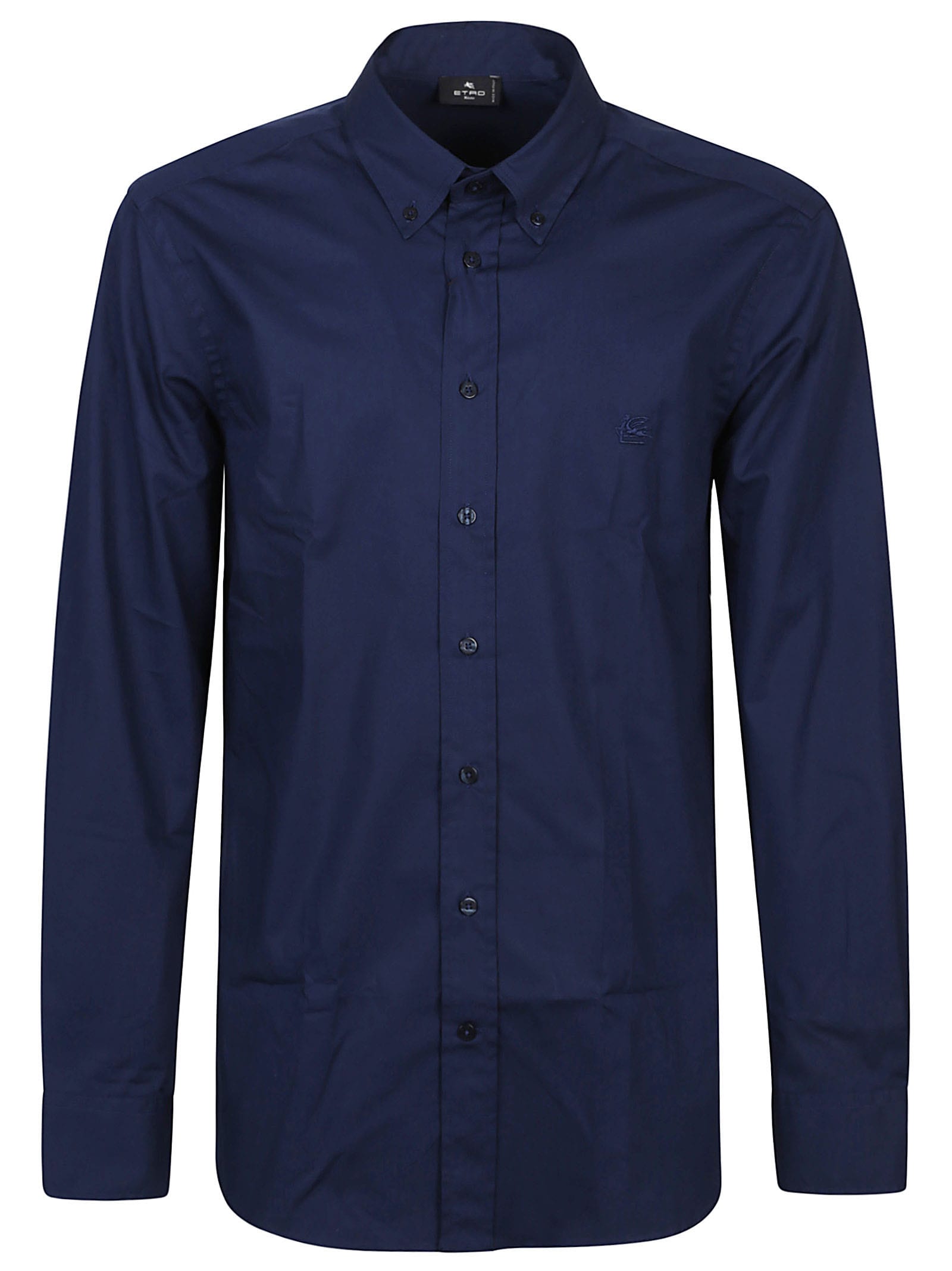 Shop Etro Roma Long Sleeve Shirt In Blue