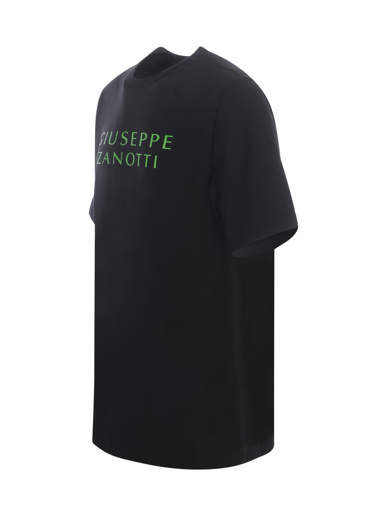 Shop Giuseppe Zanotti T-shirt  In Cotton In Nero