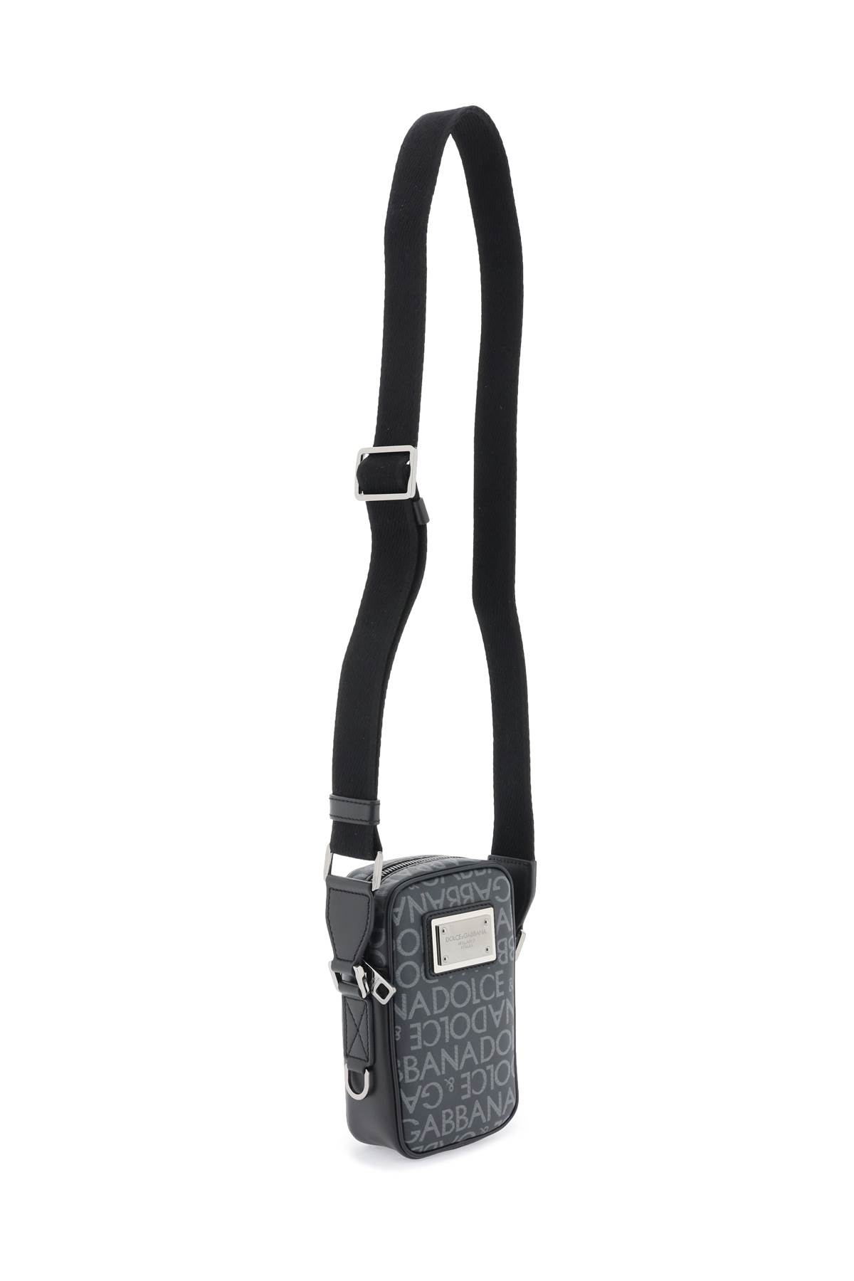 Dolce & Gabbana Canvas Shoulder Bag In Grey