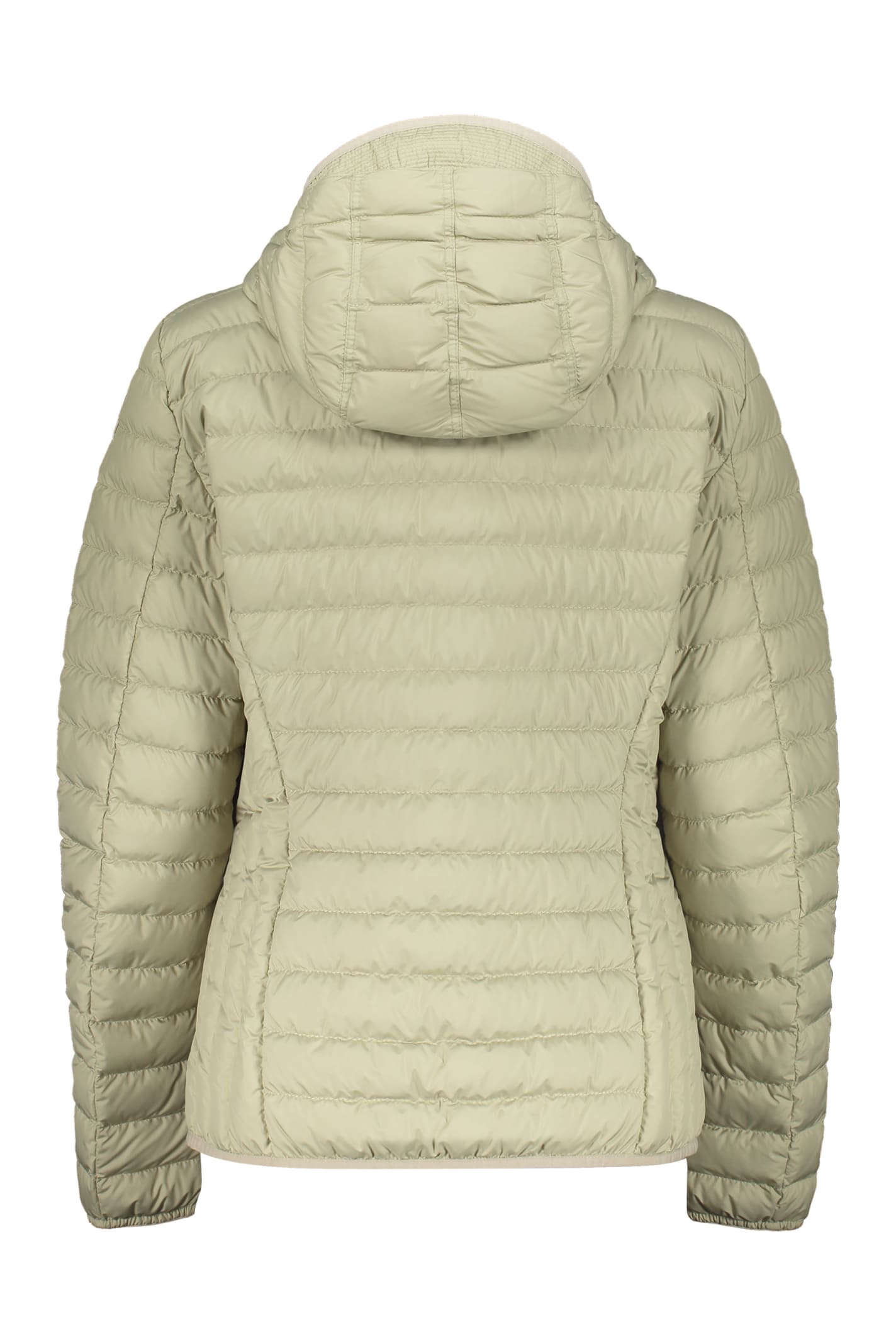 Shop Parajumpers Juliet Hooded Short Down Jacket In Green