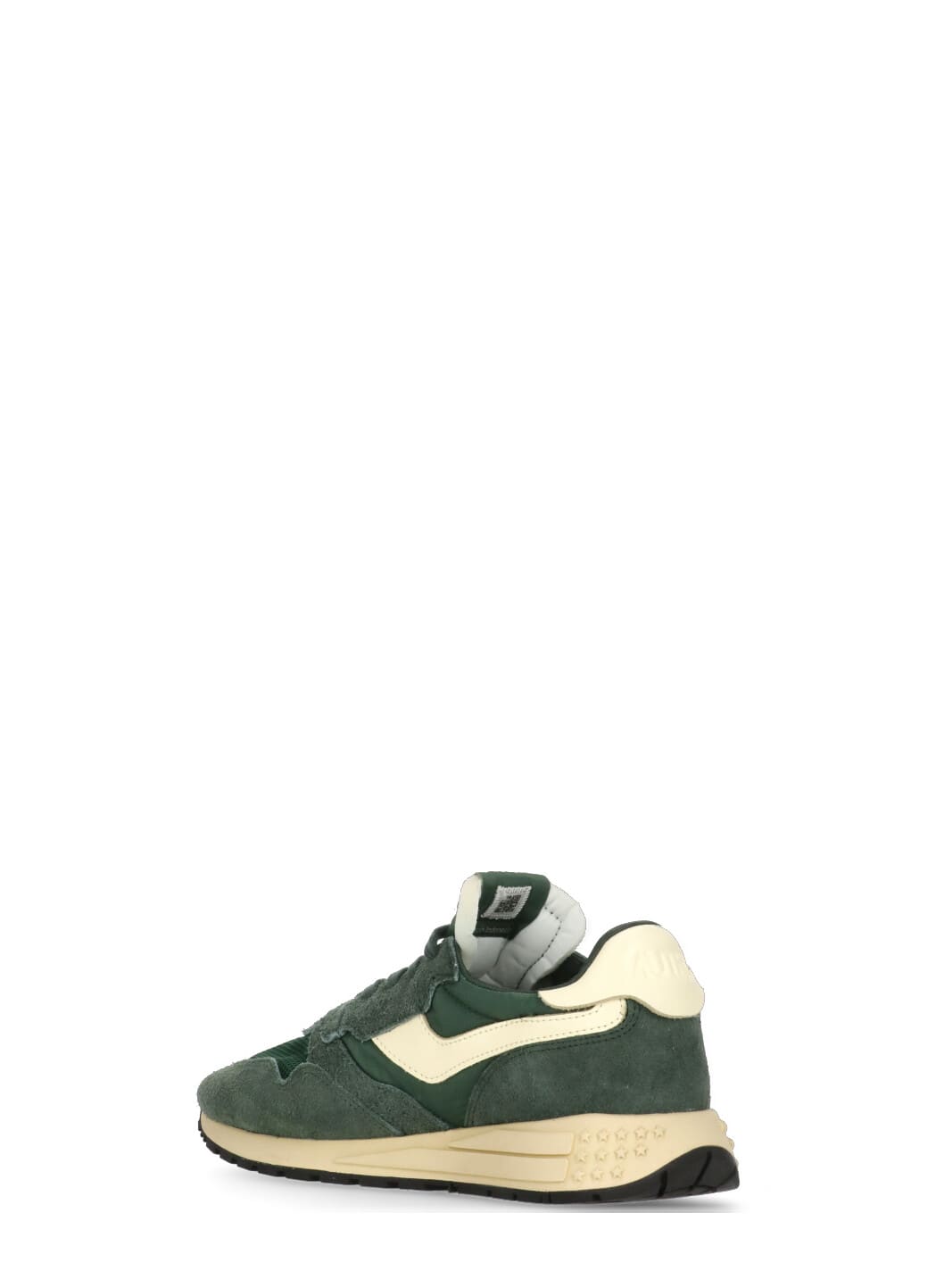 Autry Windreel Leather Suede Mesh Sneakers In Green