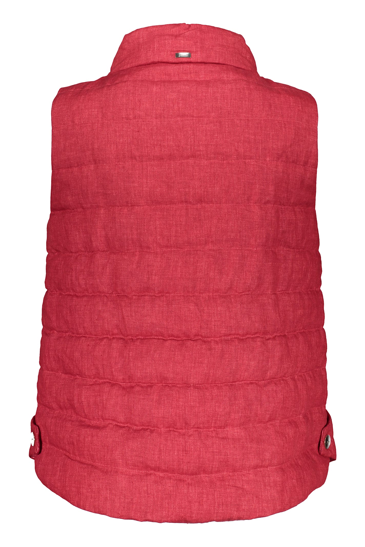Herno Full Zip Down Vest In Red