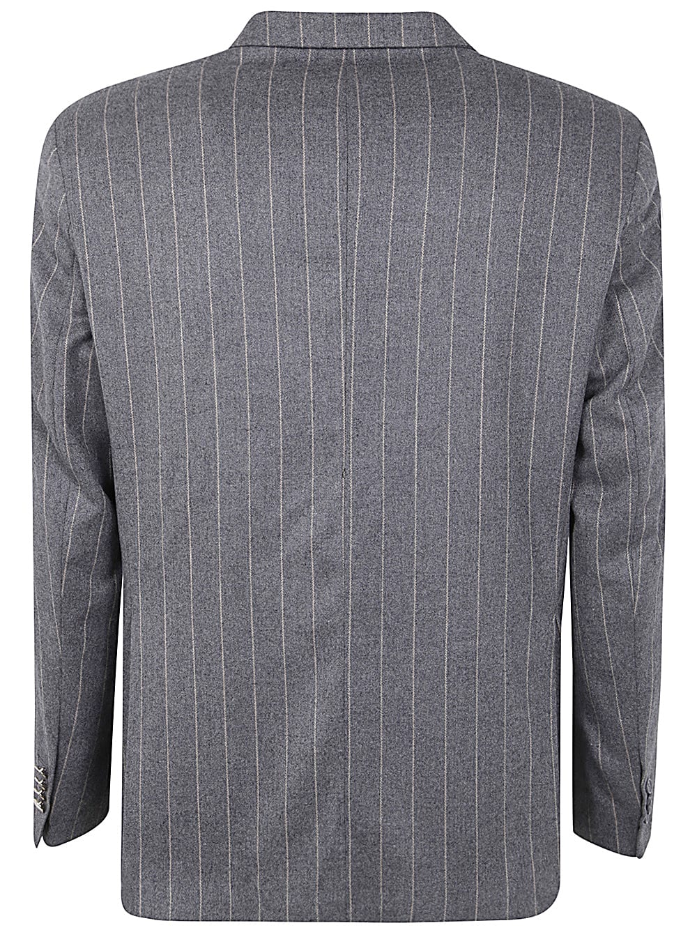 Shop Family First Milano Blazer Double Breast Striped In Gy Grey