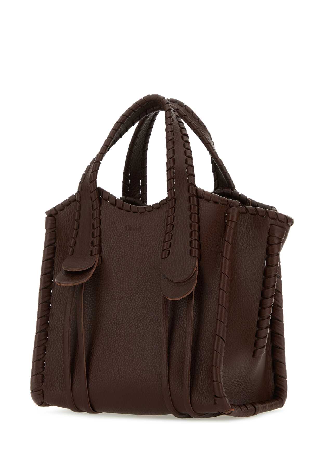 Shop Chloé Chocolate Leather Mony Small Handbag