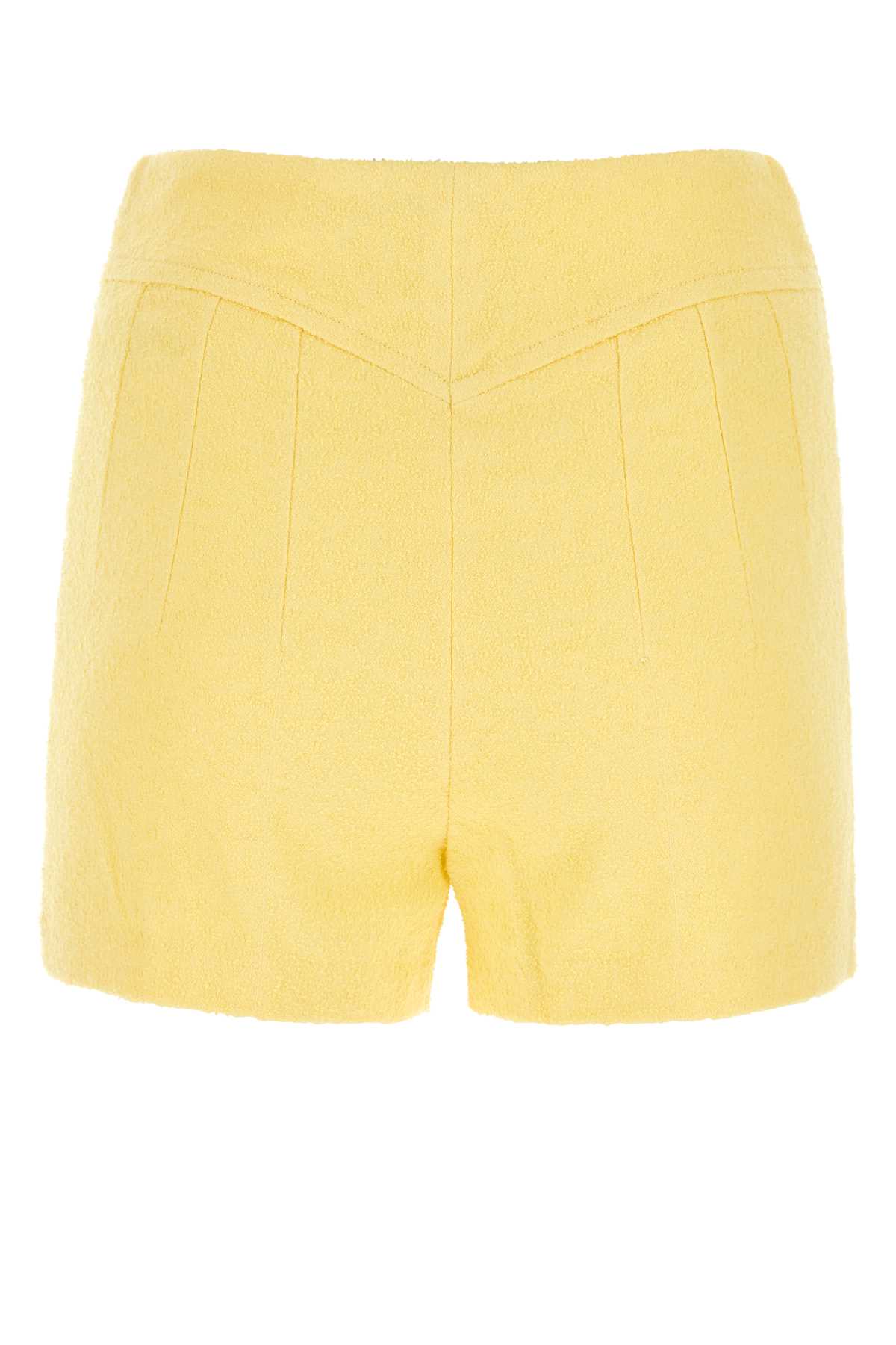 Shop Patou Yellow Bouclã© Shorts In 213m