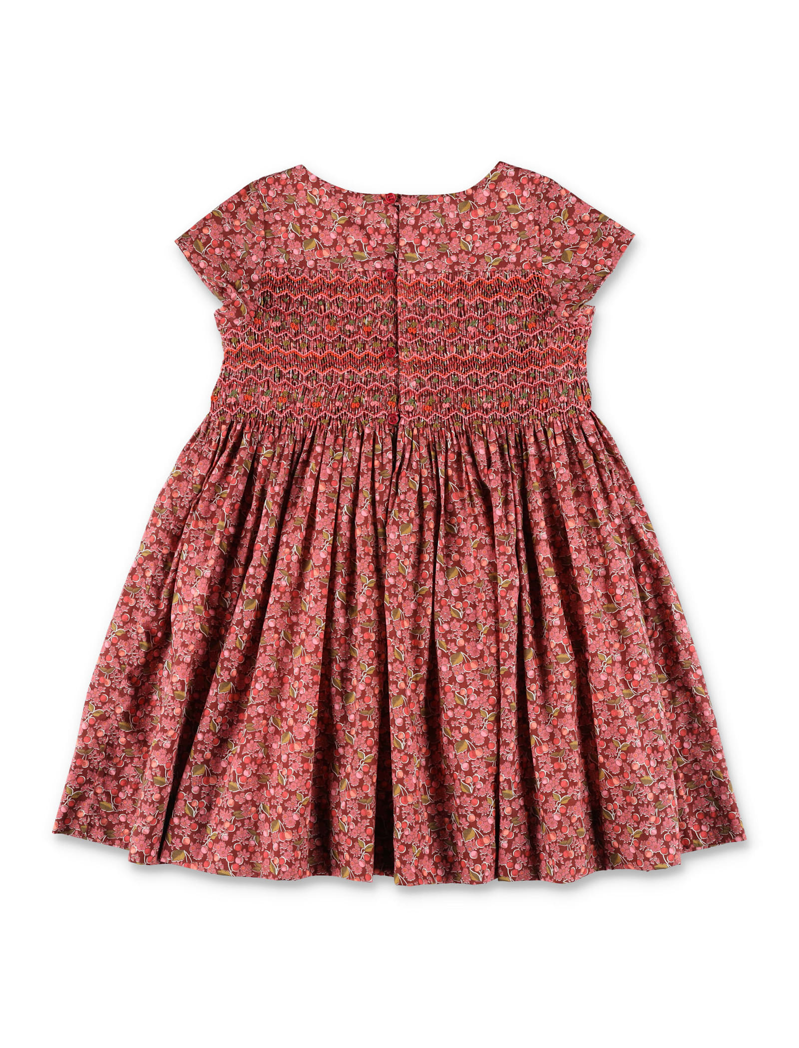 Bonpoint Duchesse Liberty Embroidered Dress For Girl In Red