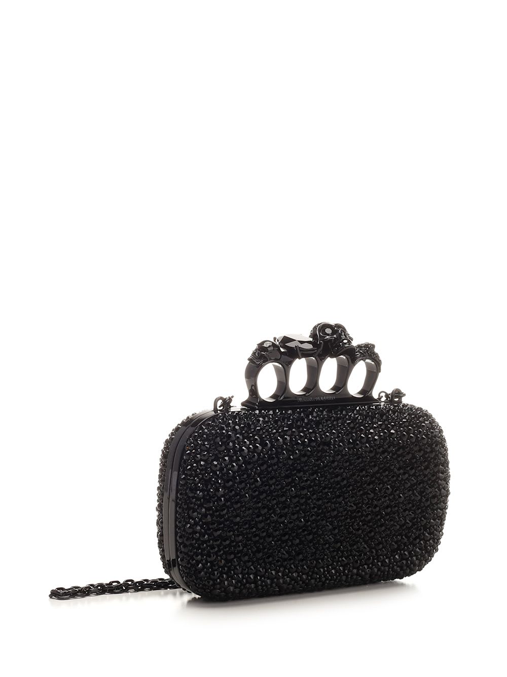 Shop Alexander Mcqueen The Knuckle Clutch In Black