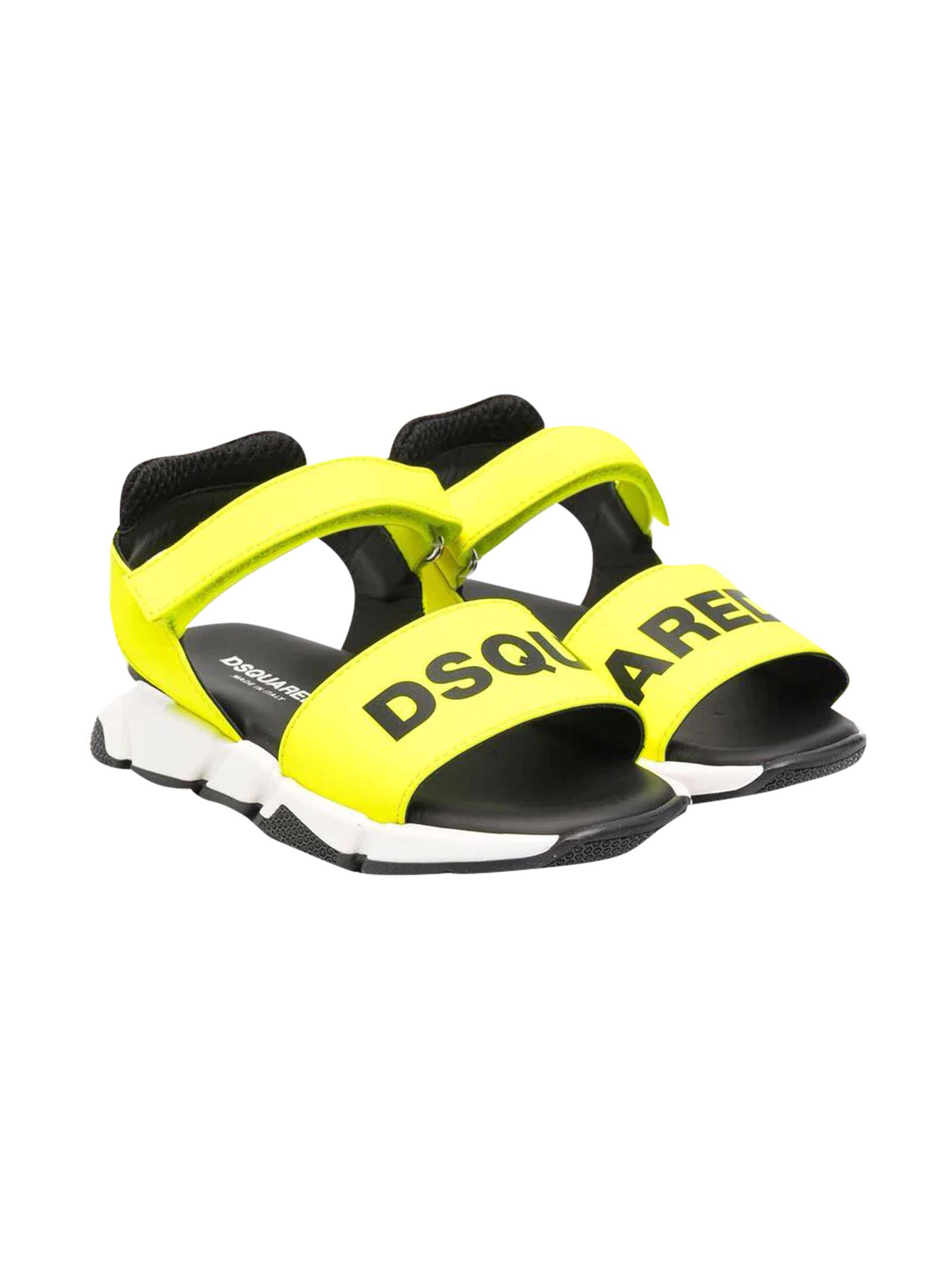 DSQUARED2 BLACK AND YELLOW SANDALS DSQUARED KIDS,66961 VAR9