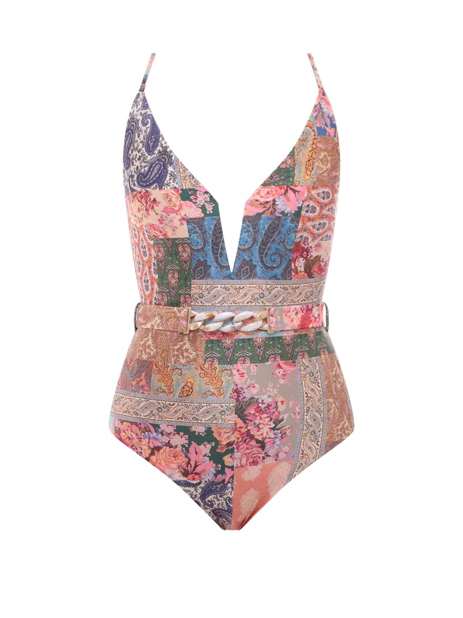 Zimmermann Swimsuit In Patch Paisley
