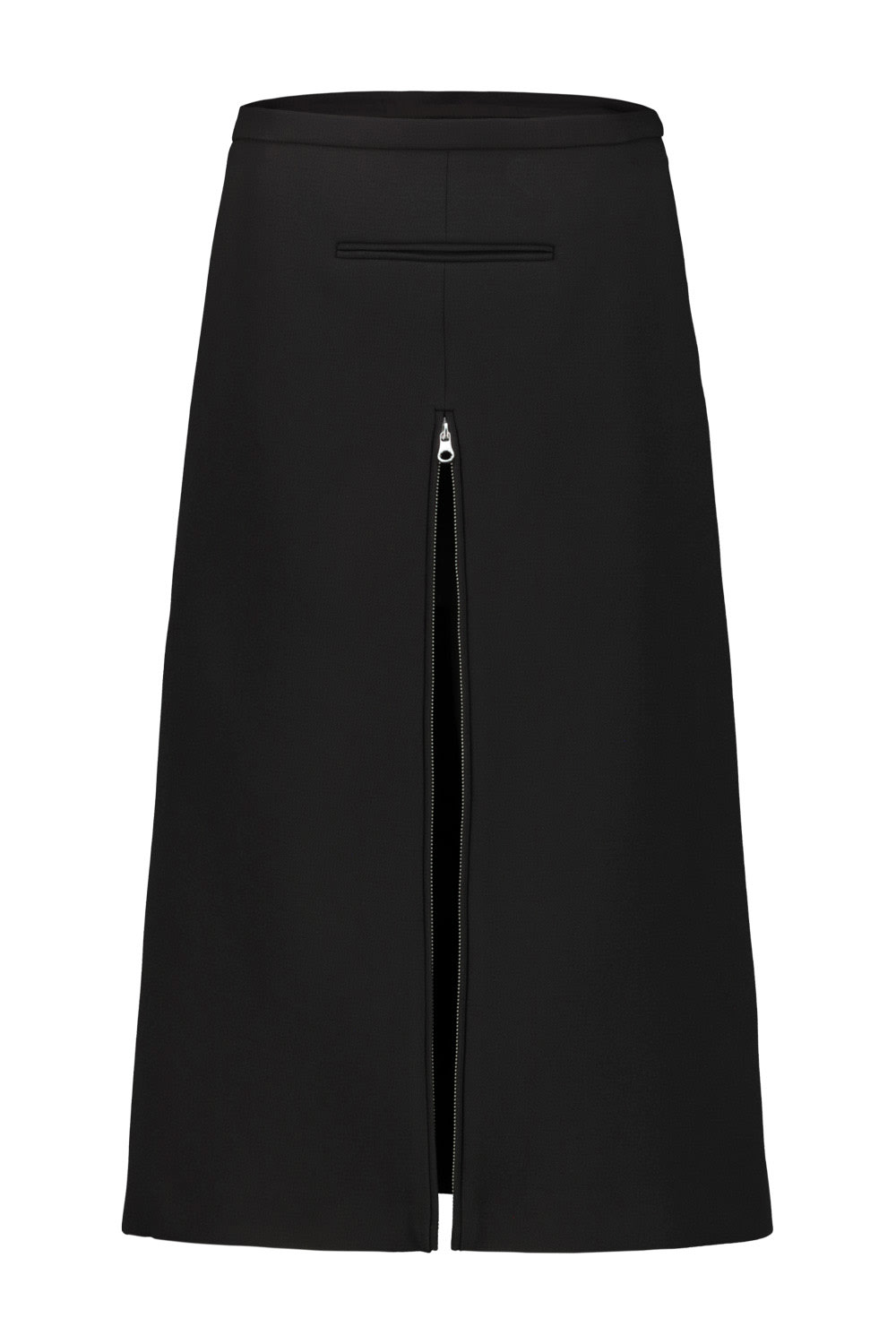 Shop Courrèges Skirt Zipped Heritage Crepe In Black