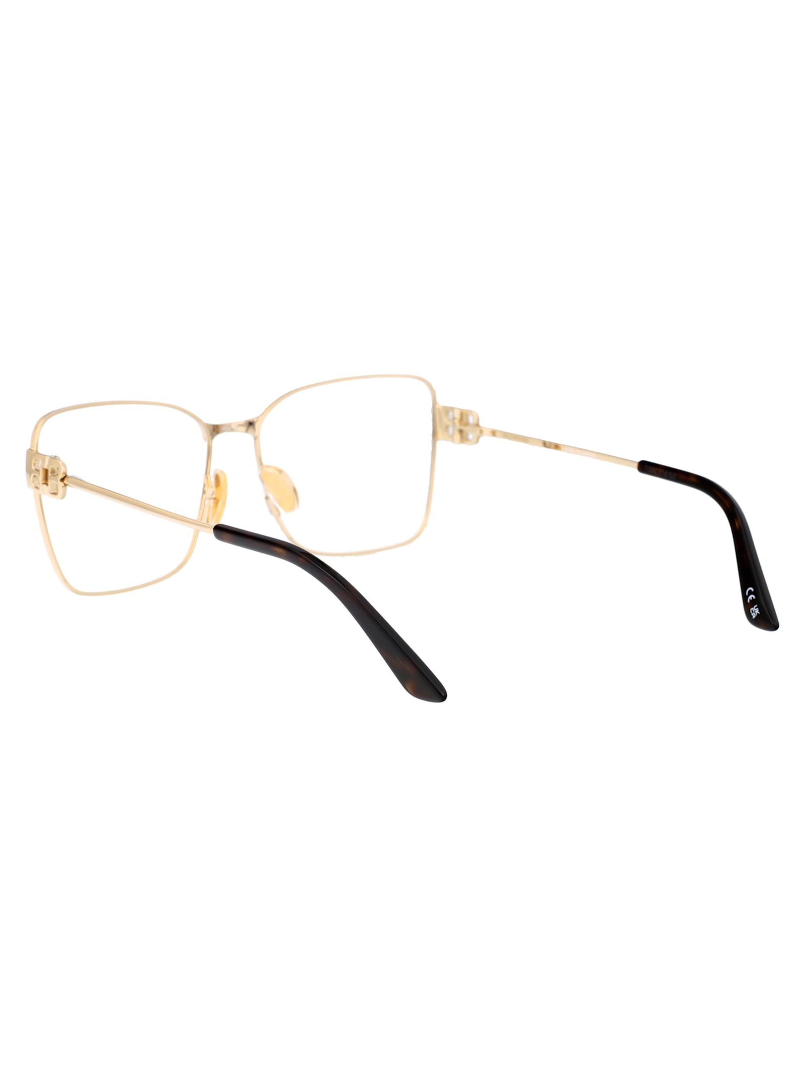 Shop Balenciaga Bb0339o Glasses In 003 Gold Gold Transparent