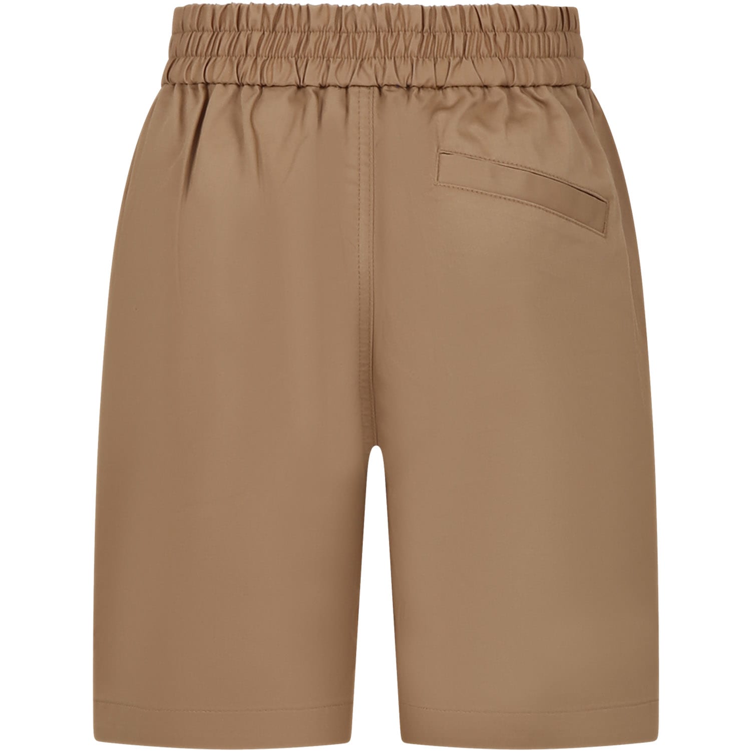Shop Burberry Beige Shorts For Boy With Logo