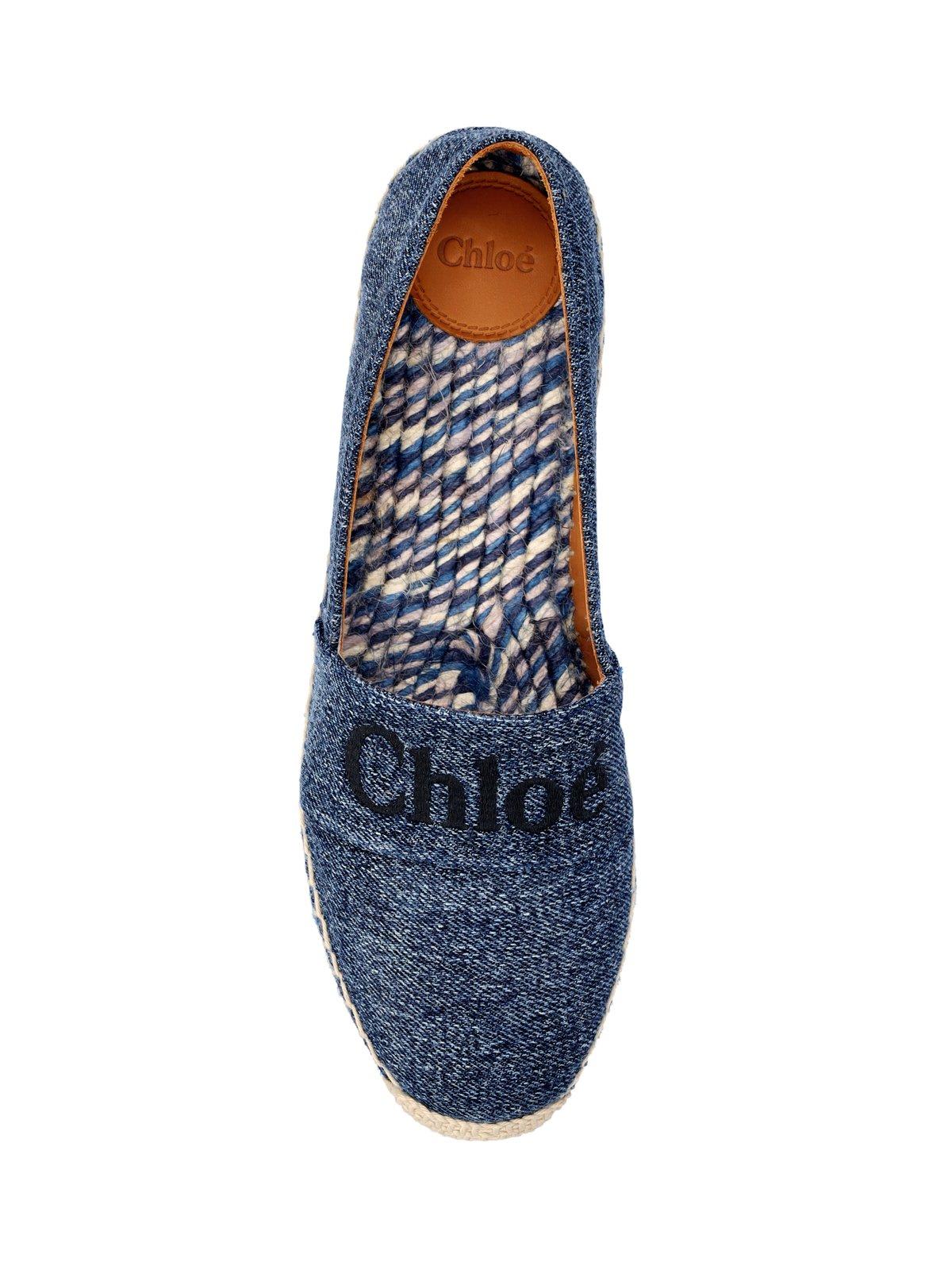 Shop Chloé Piia Flat Espadrilles In Blue