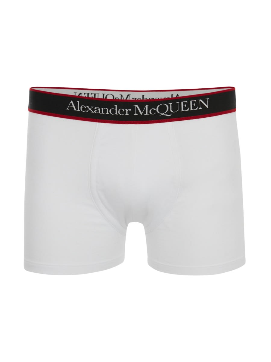 Shop Alexander Mcqueen Boxer Selvedge In White