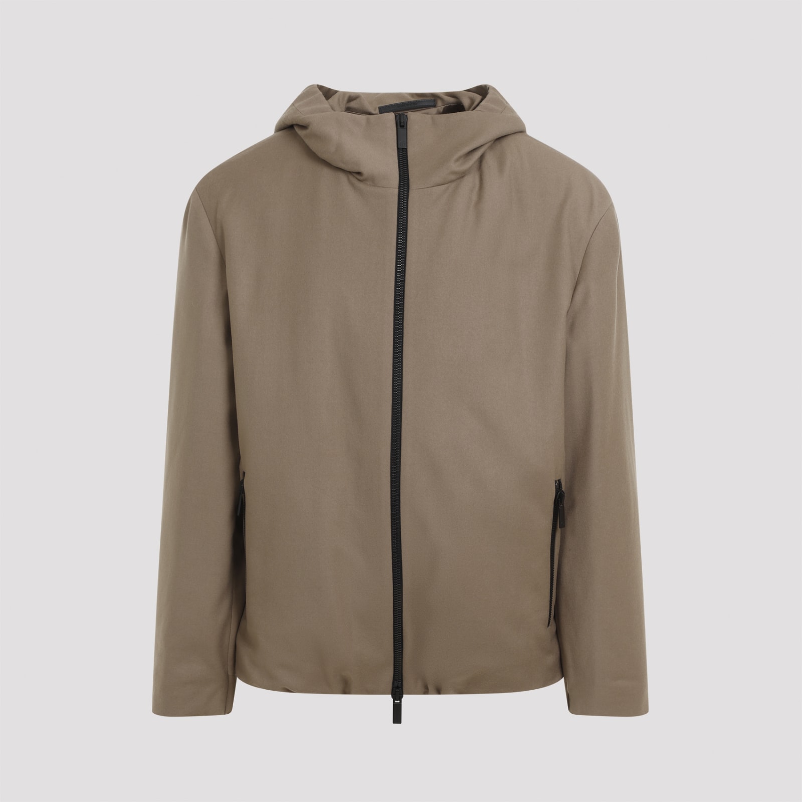 Shop Giorgio Armani Blouson Jacket In Shitake