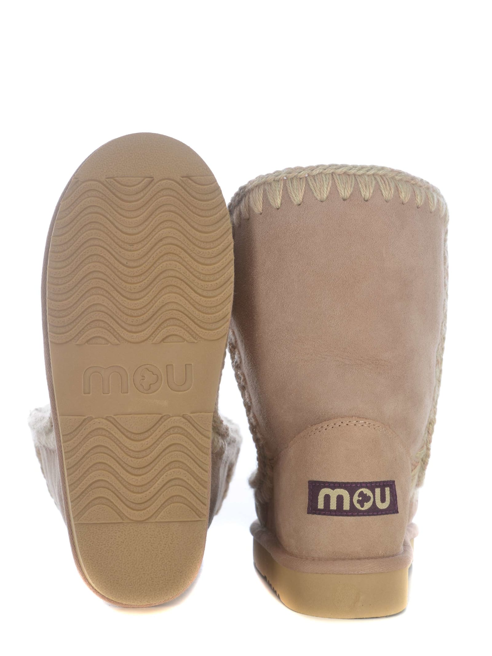 Shop Mou Boots  Eskimo24 Made In Suede In Cammello
