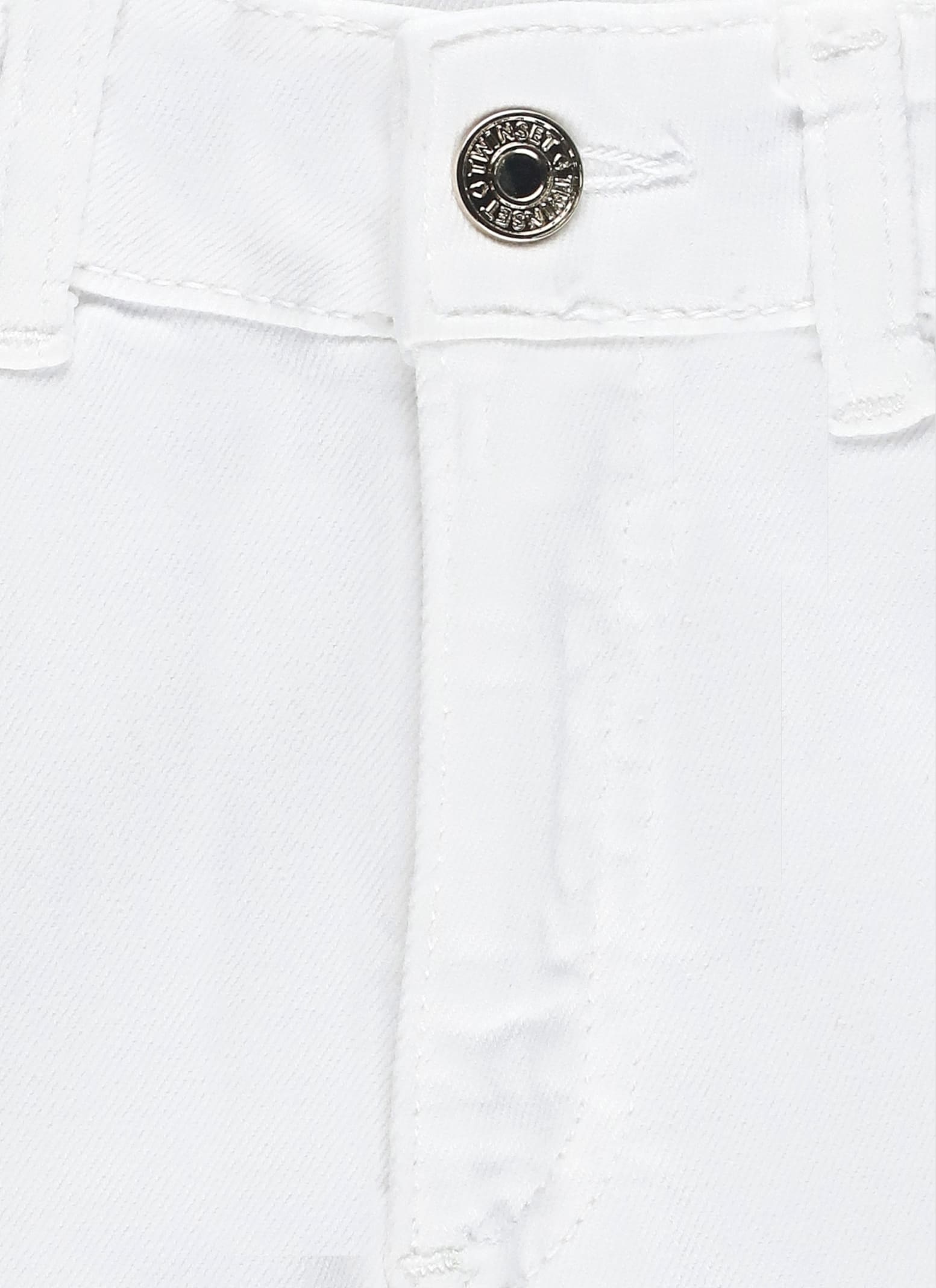 Shop Twinset Flared Jeans With Logo In White