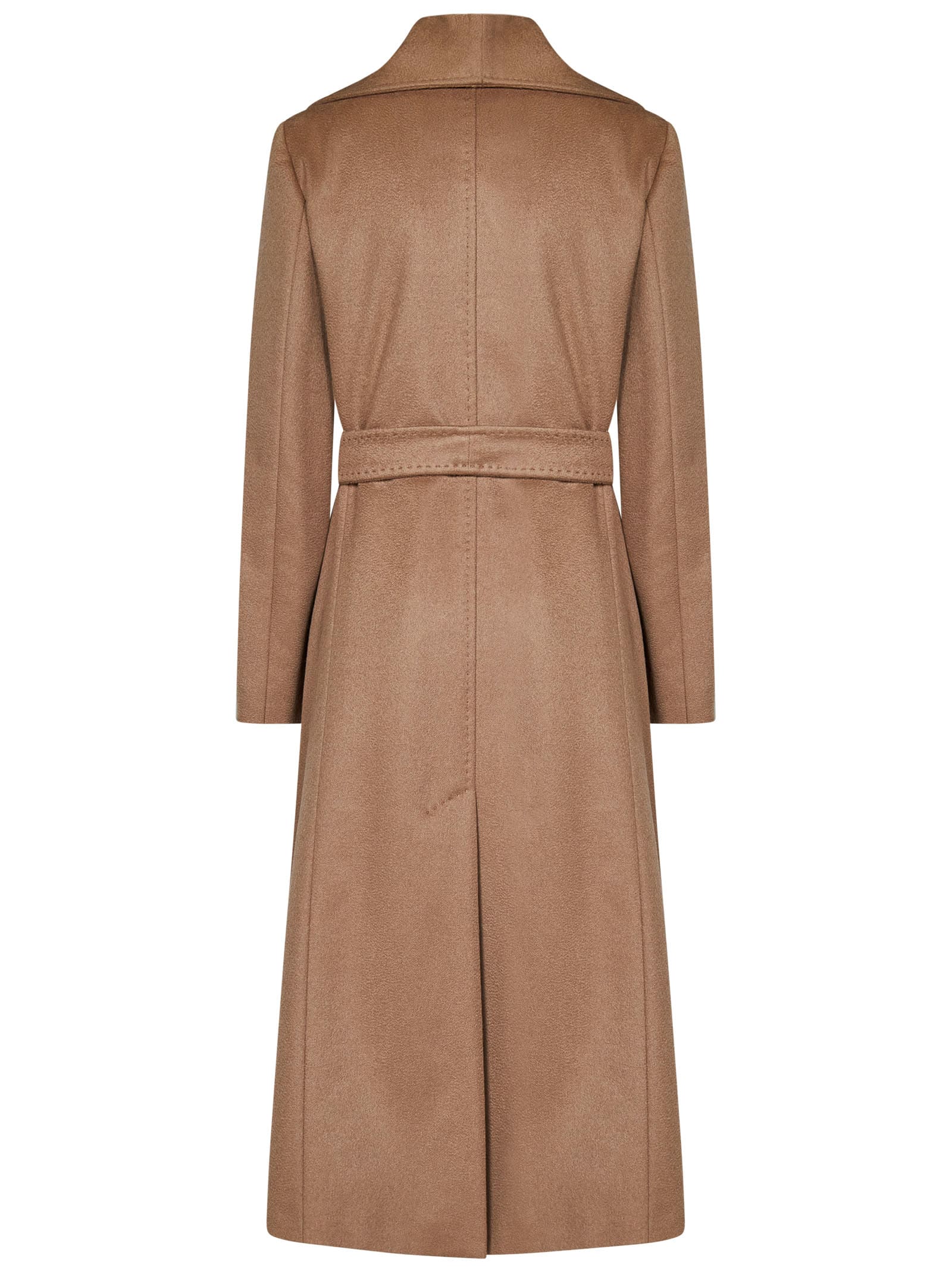 Shop Max Mara Maxmara Studio Tefrite Coat In Beige