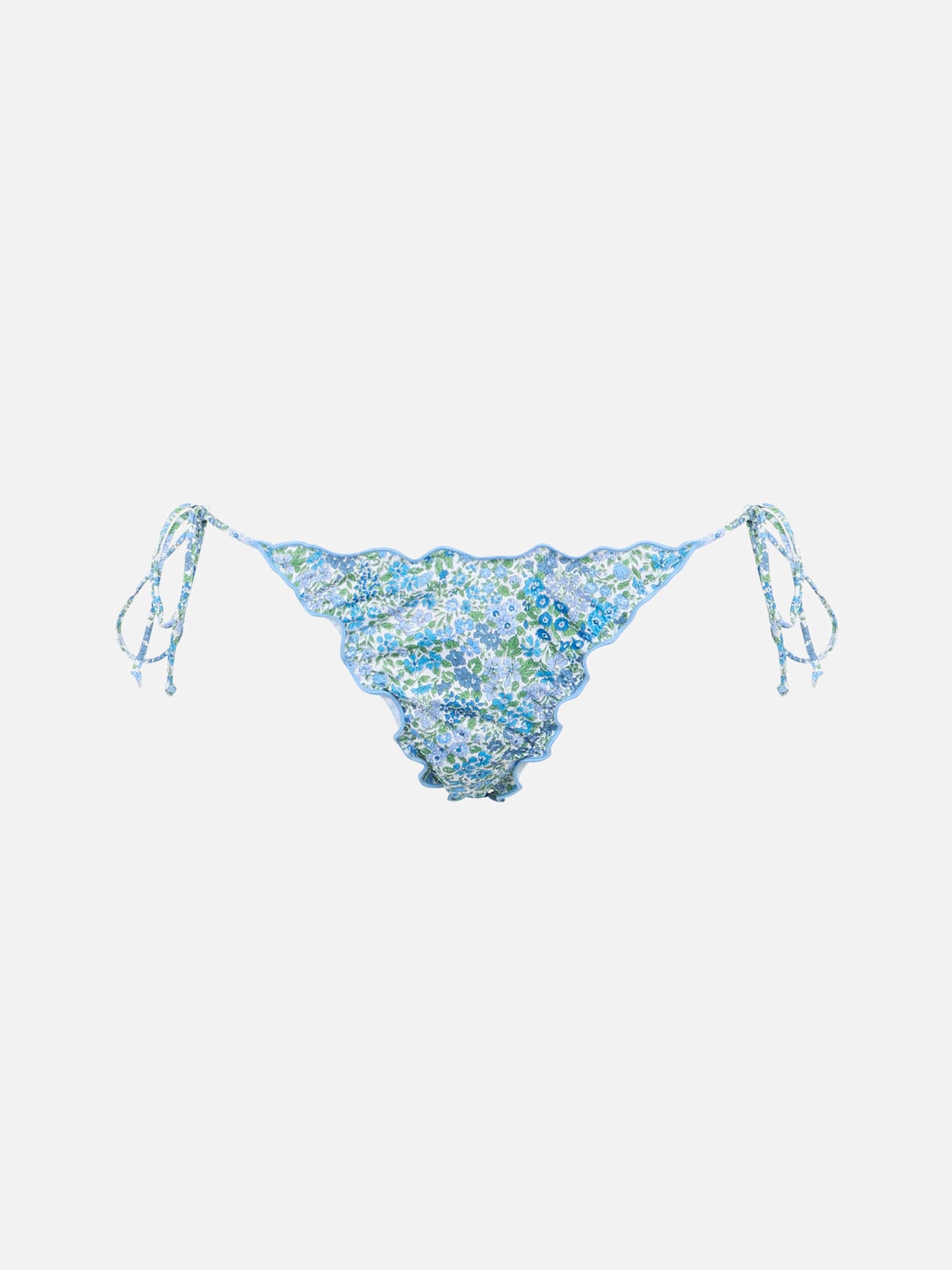 Mc2 Saint Barth Woman Joanna Luise Cheeky Swim Briefs Miami Made With Liberty Fabric In White