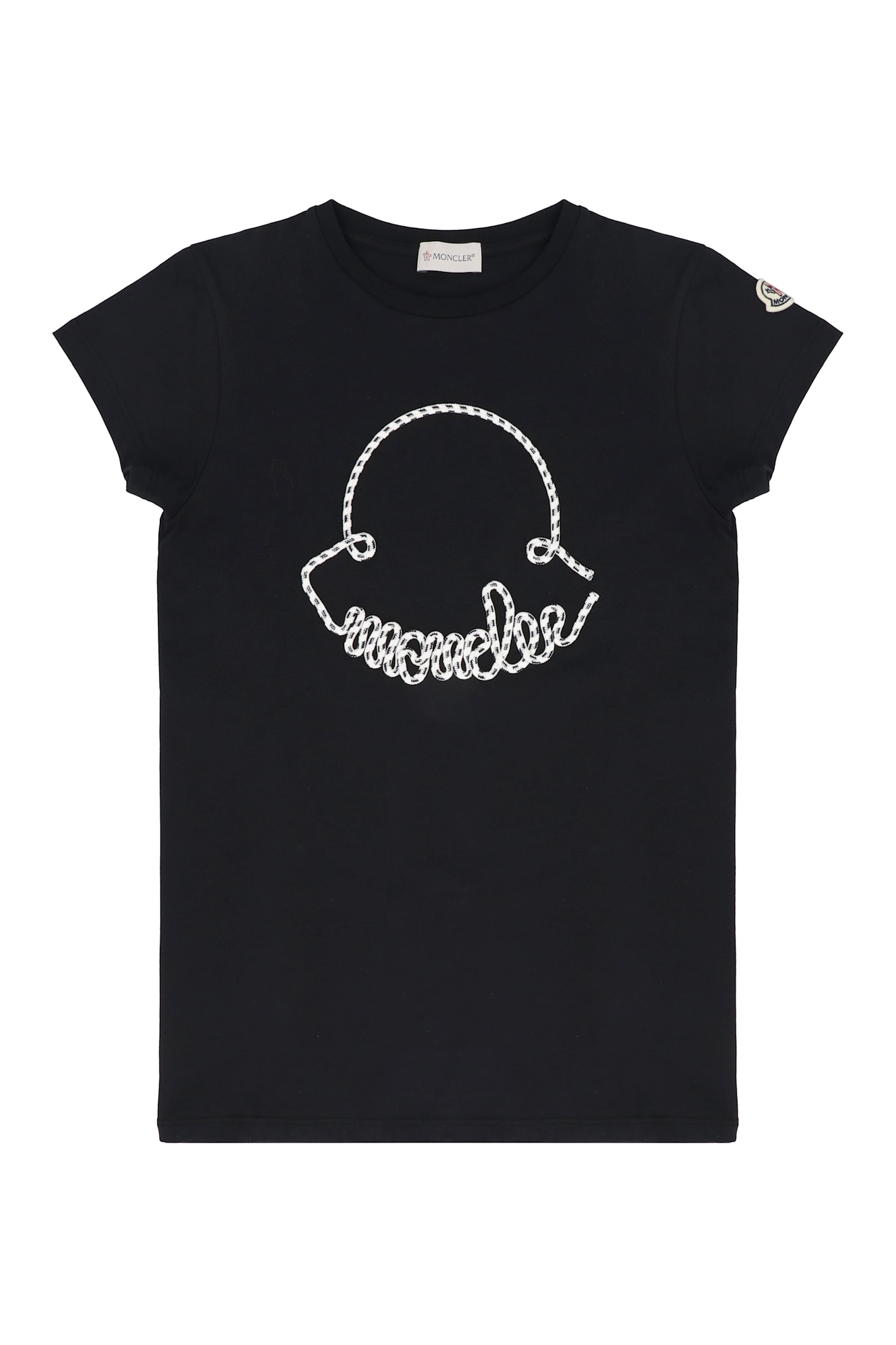 Moncler Cotton Dress In Black