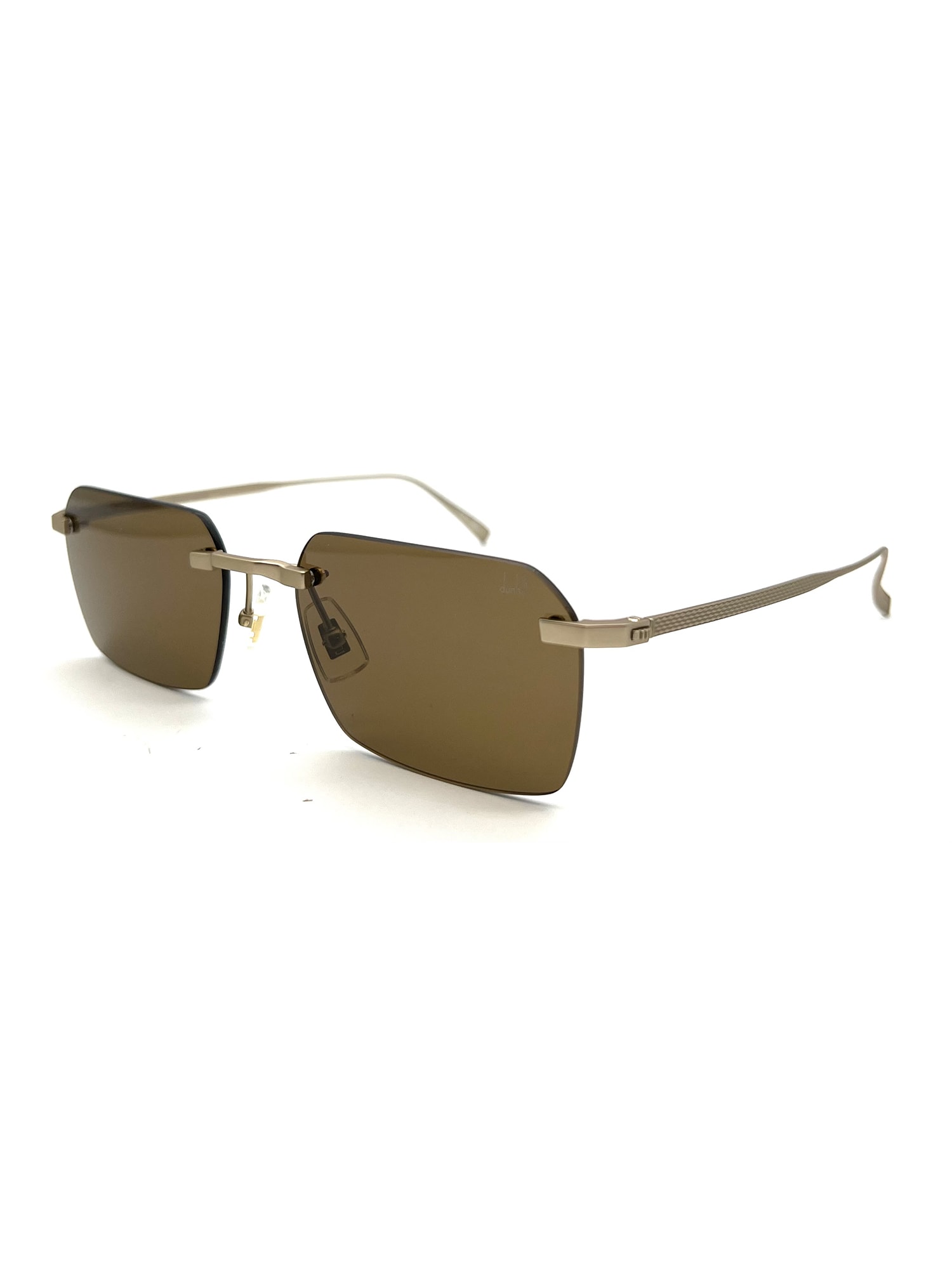 Shop Dunhill Du0061s Sunglasses In Gold Gold Brown