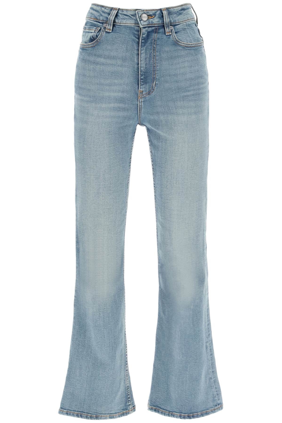 Shop Ganni Bootcut Jeans In Blu Denim Chiaro