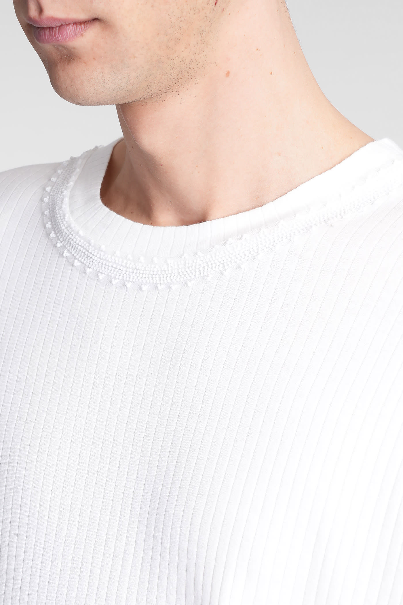 Bode Beaded Salt Marsh T-shirt In White