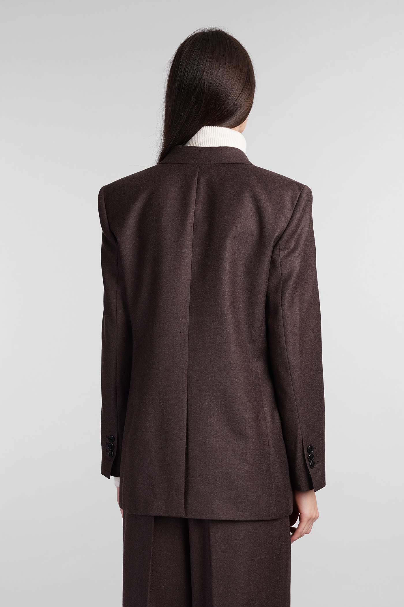 Shop Theory Blazer In Brown Wool