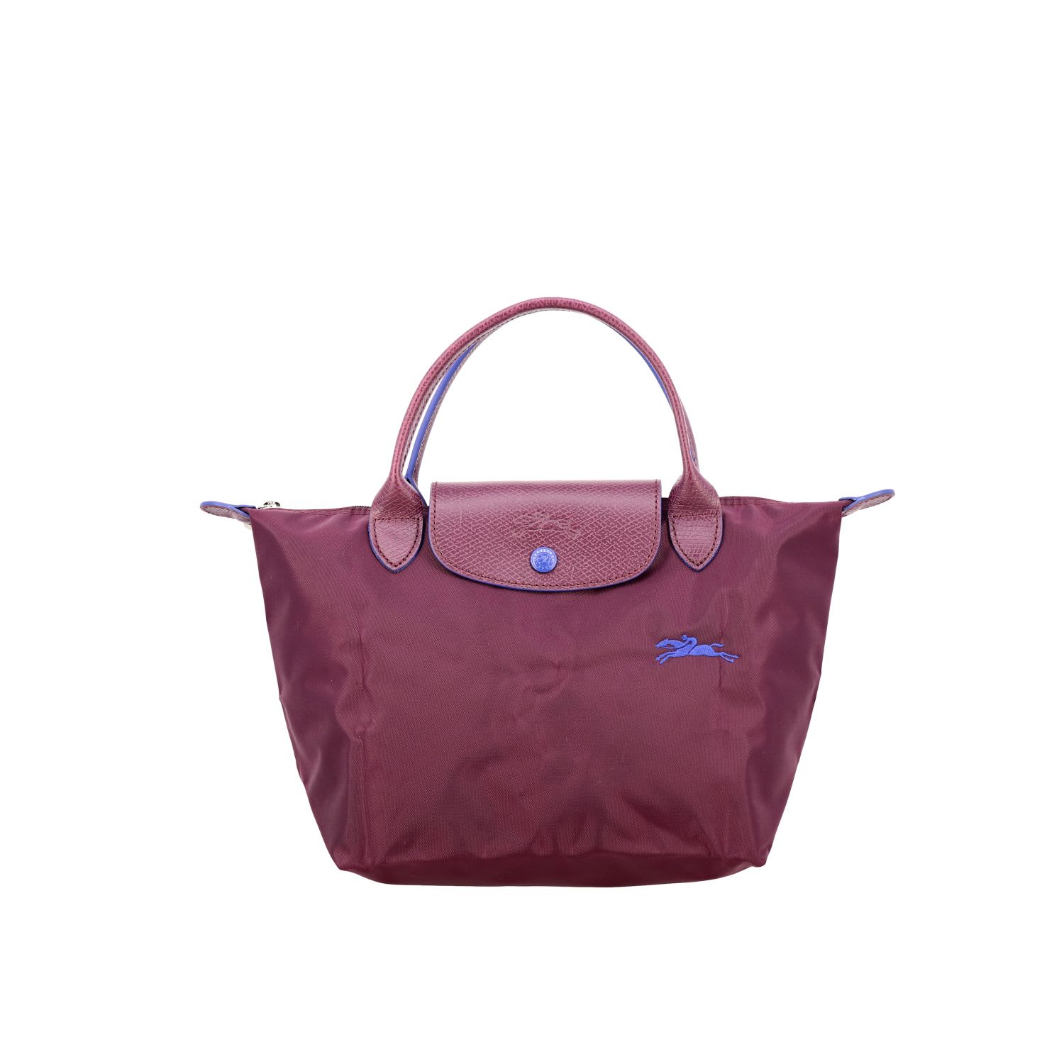 Click to view more detailed imagery on our partner's website Longchamp Bag In Nylon With Logo In Plum