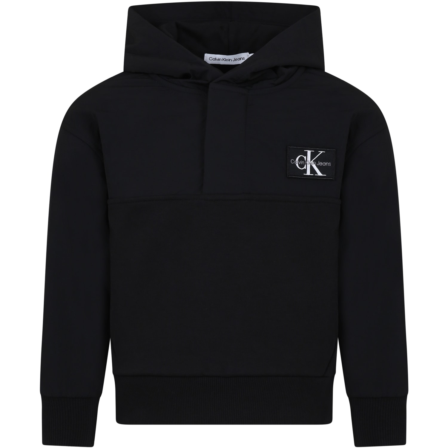 Calvin Klein Kids' Black Sweatshirt For Boy With Logo