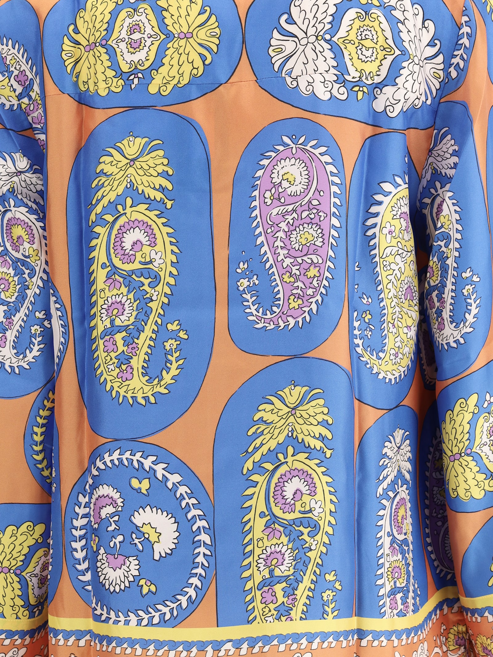 Alemais Luis Shirt Paisley Print In Tangerine