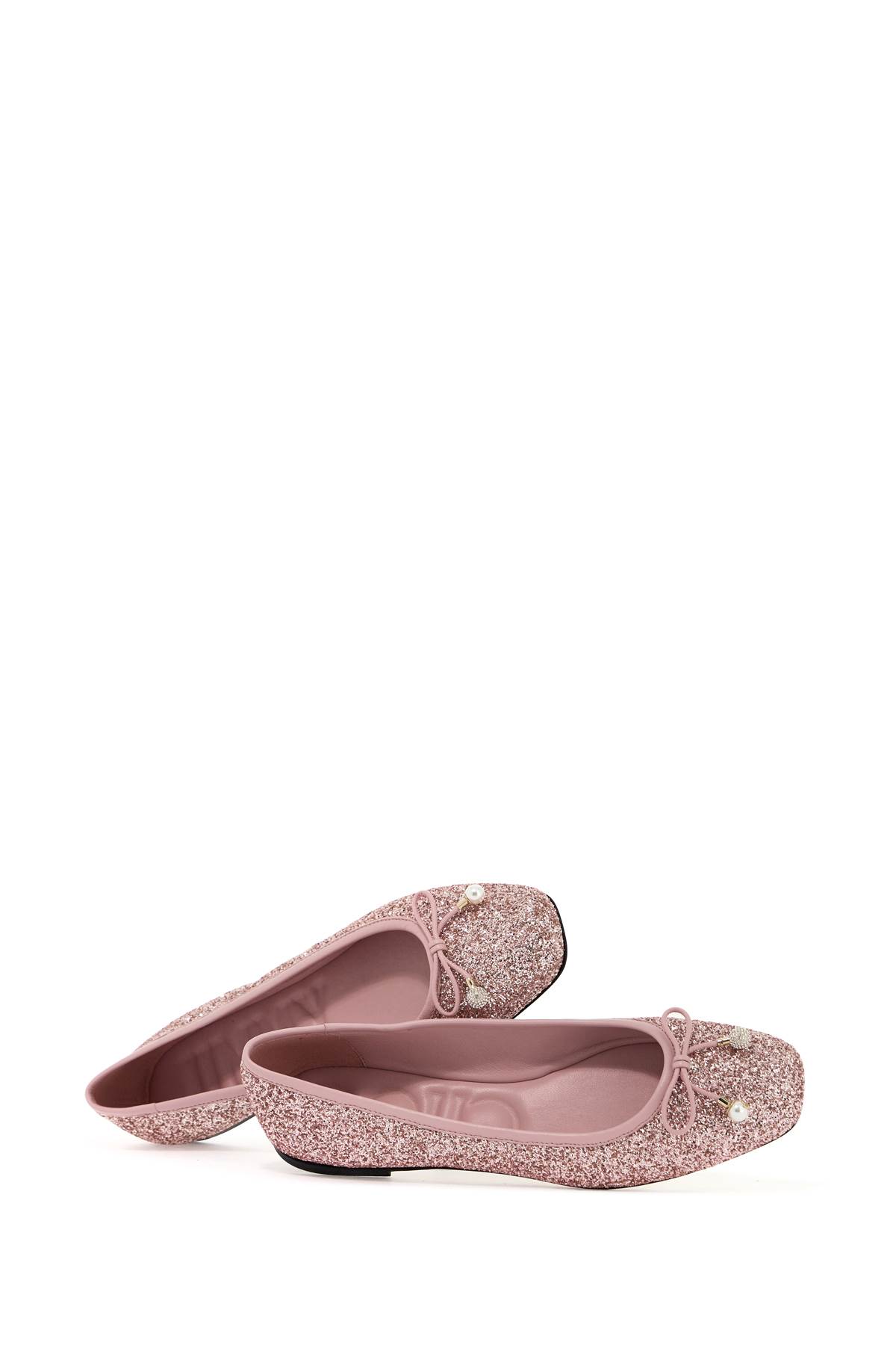 Shop Jimmy Choo Glittery Elm Ballet In Rose (pink)