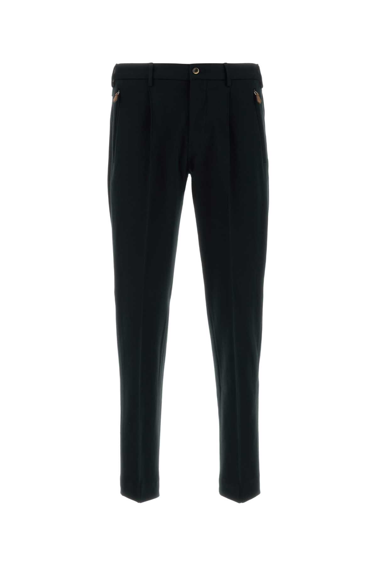 Pt Torino Black Stretch Viscose Blend Pant In Blue