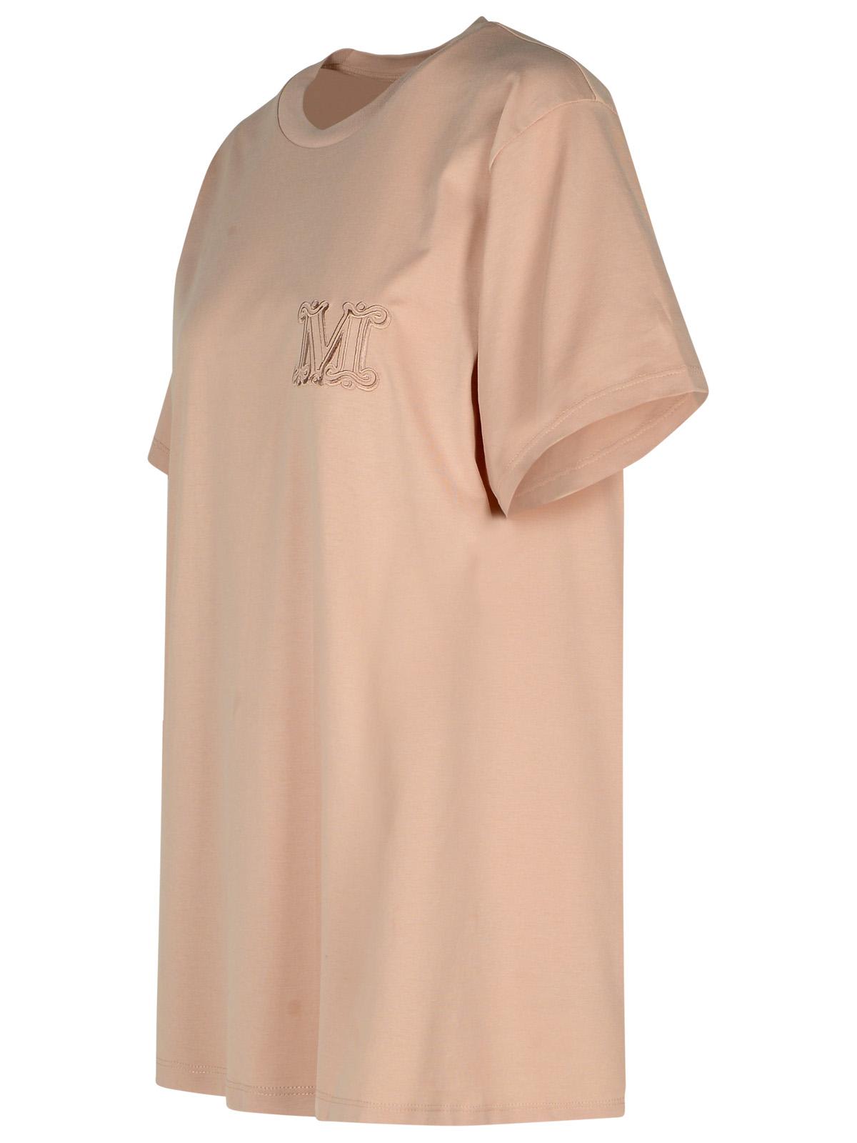 Shop Max Mara Mango Nude Cotton T-shirt