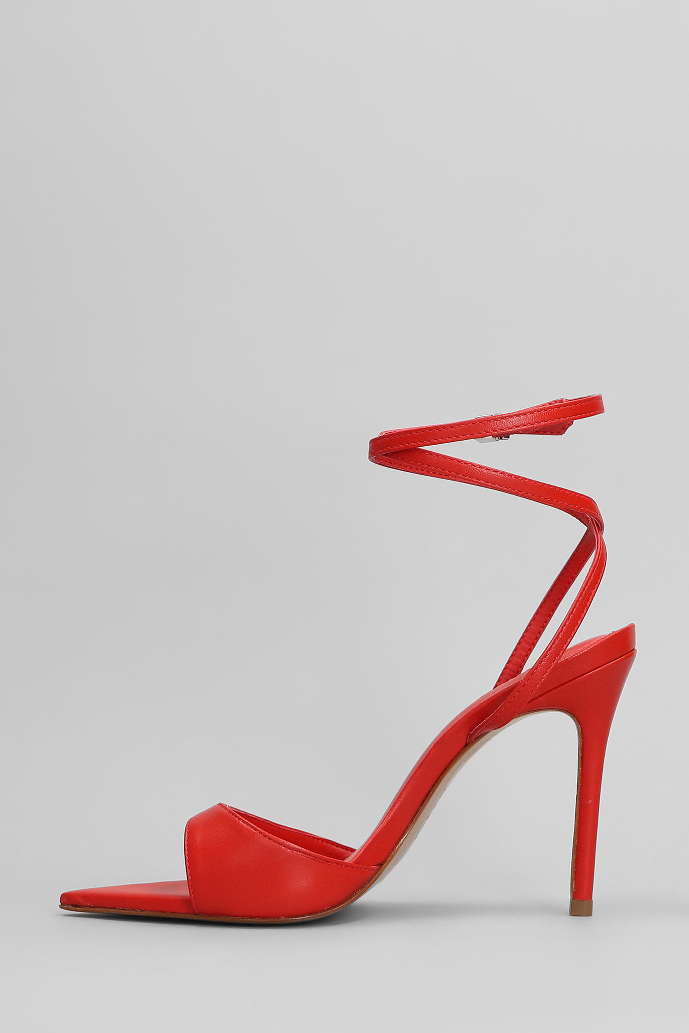 Schutz Sandals In Red Leather