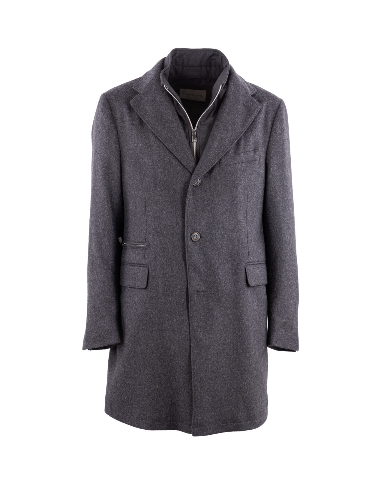 Shop Corneliani Coats Anthracite