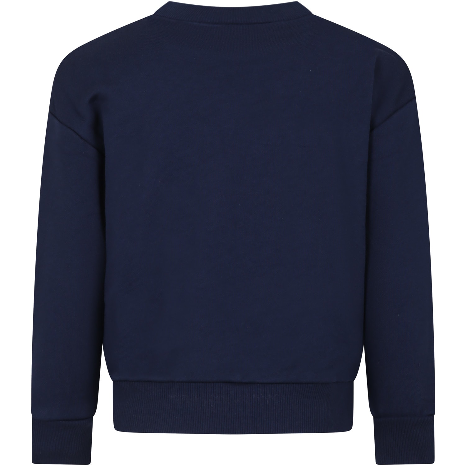 Shop Kenzo Blue Sweatshirt For Boy With Logo In A Marine
