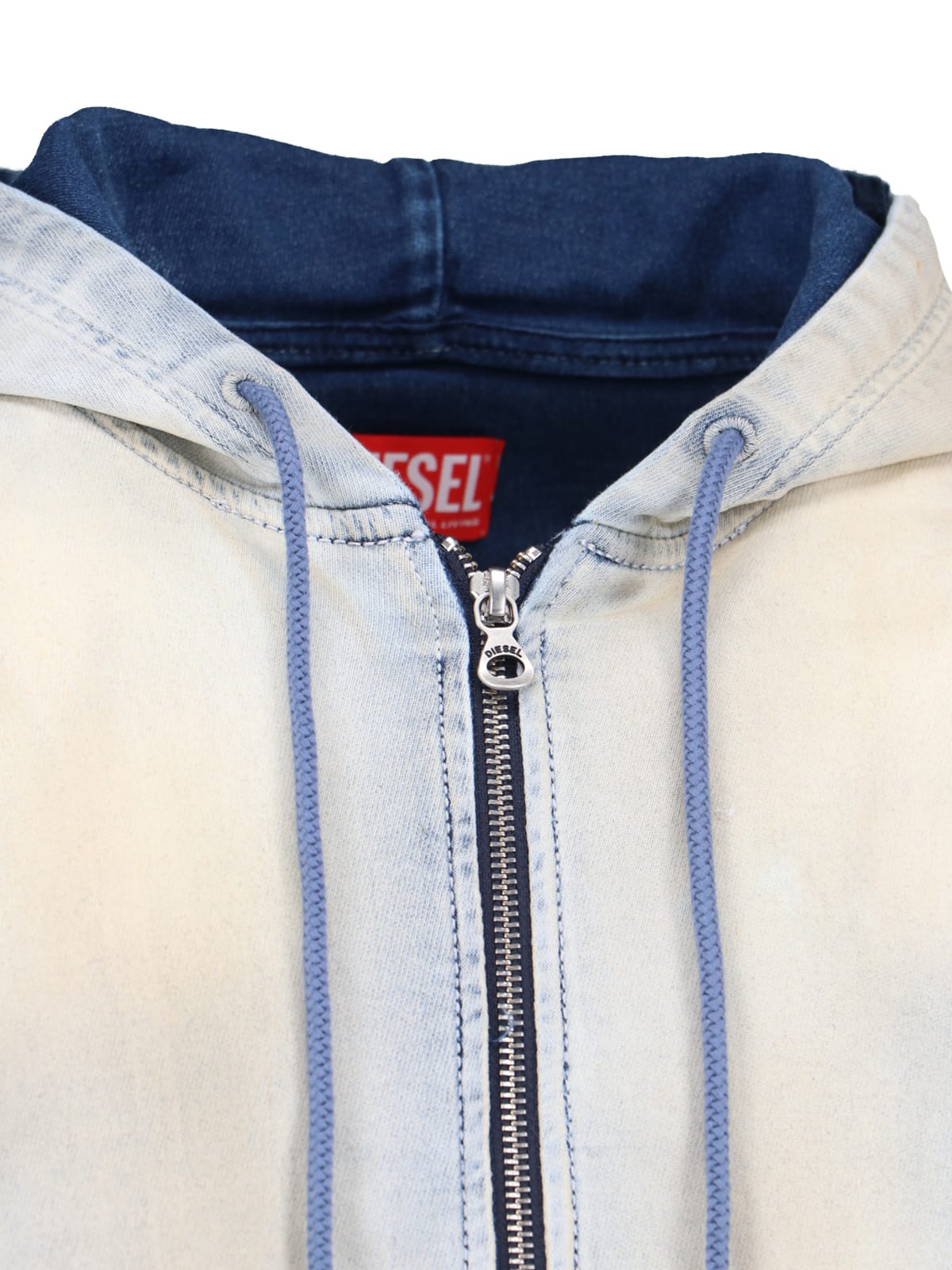 Shop Diesel Track Zip Sweatshirt In Light Blue