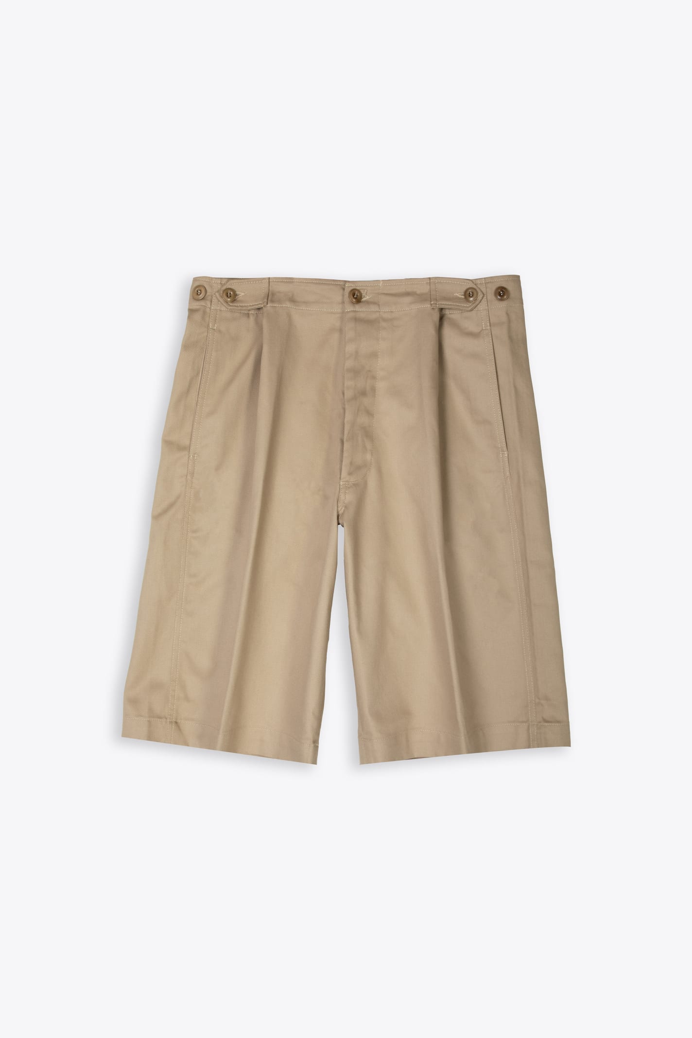 Cellar Door Dino Short Beige cotton short with adjustable waist - Dino short