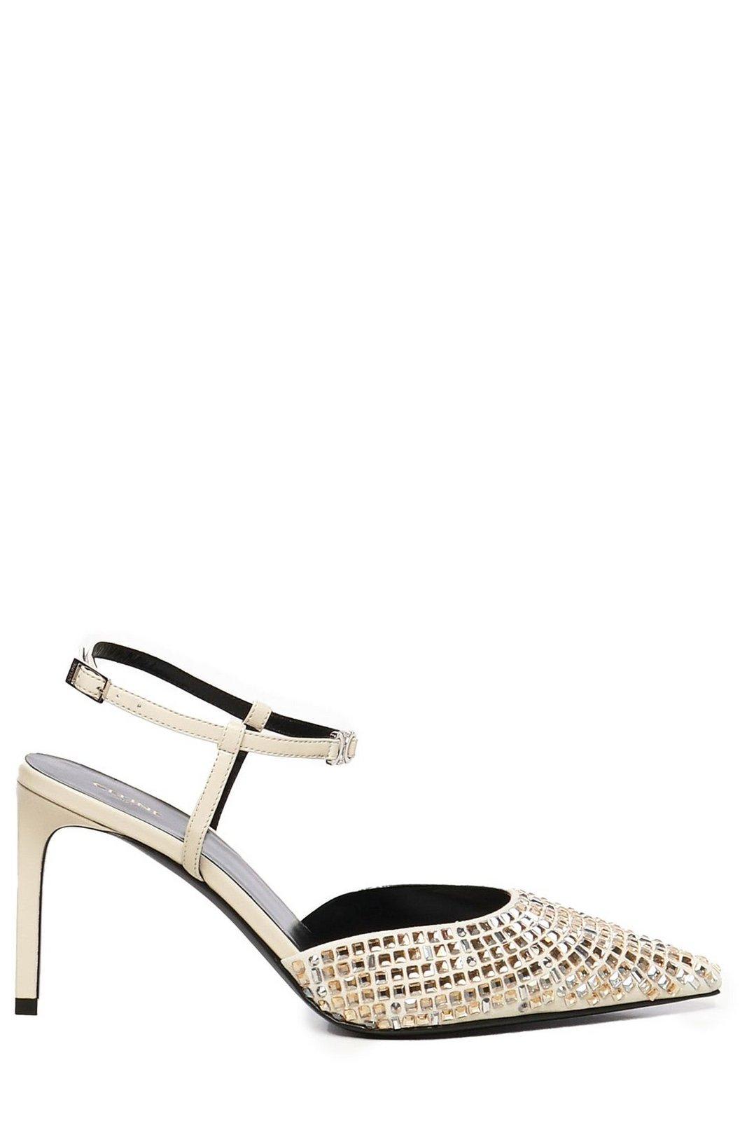 Embellished Kitten Strap Pump