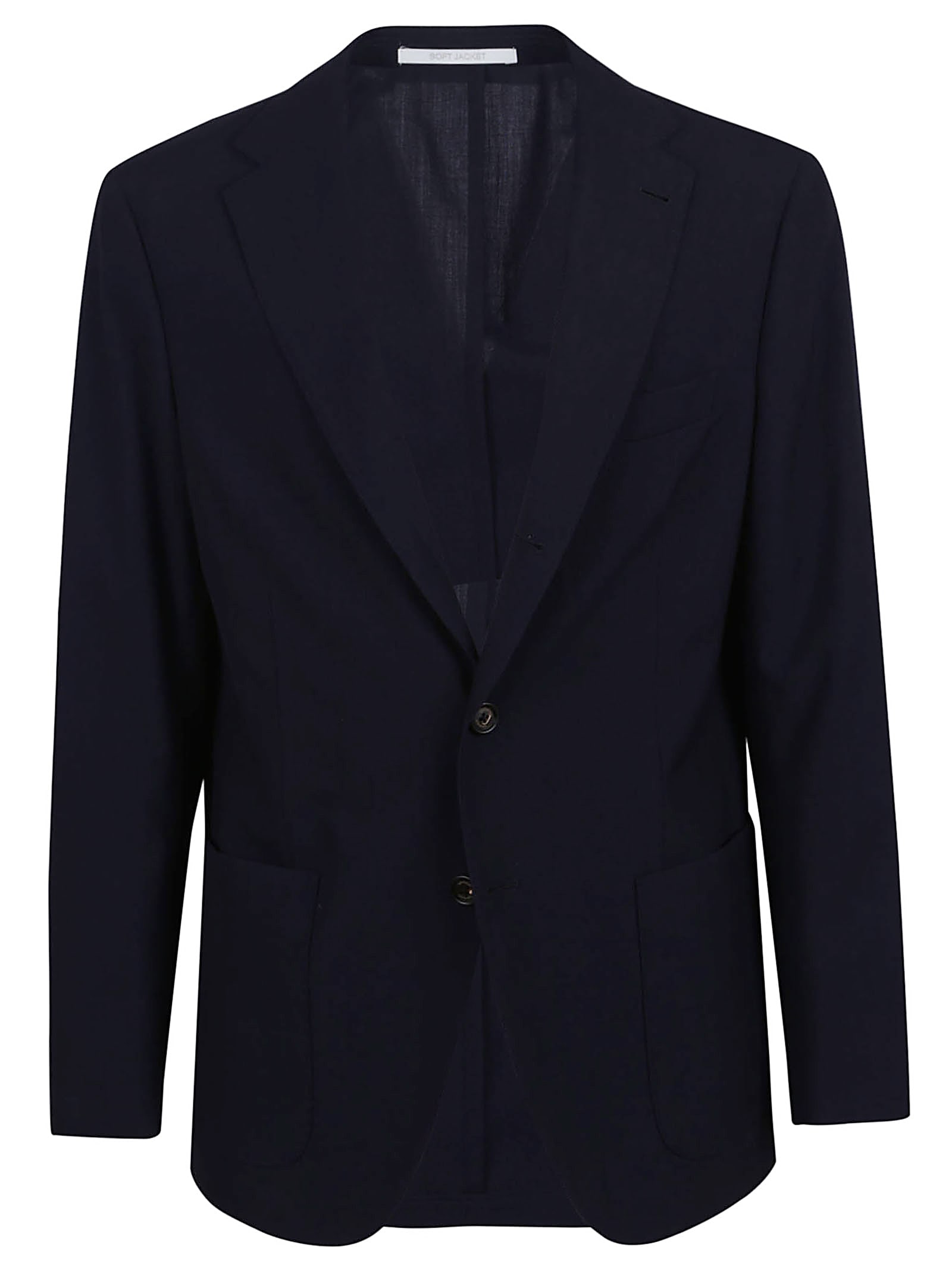 Eleventy Black Cotton Jacket With Classic Lapel And Modern Fit In Black
